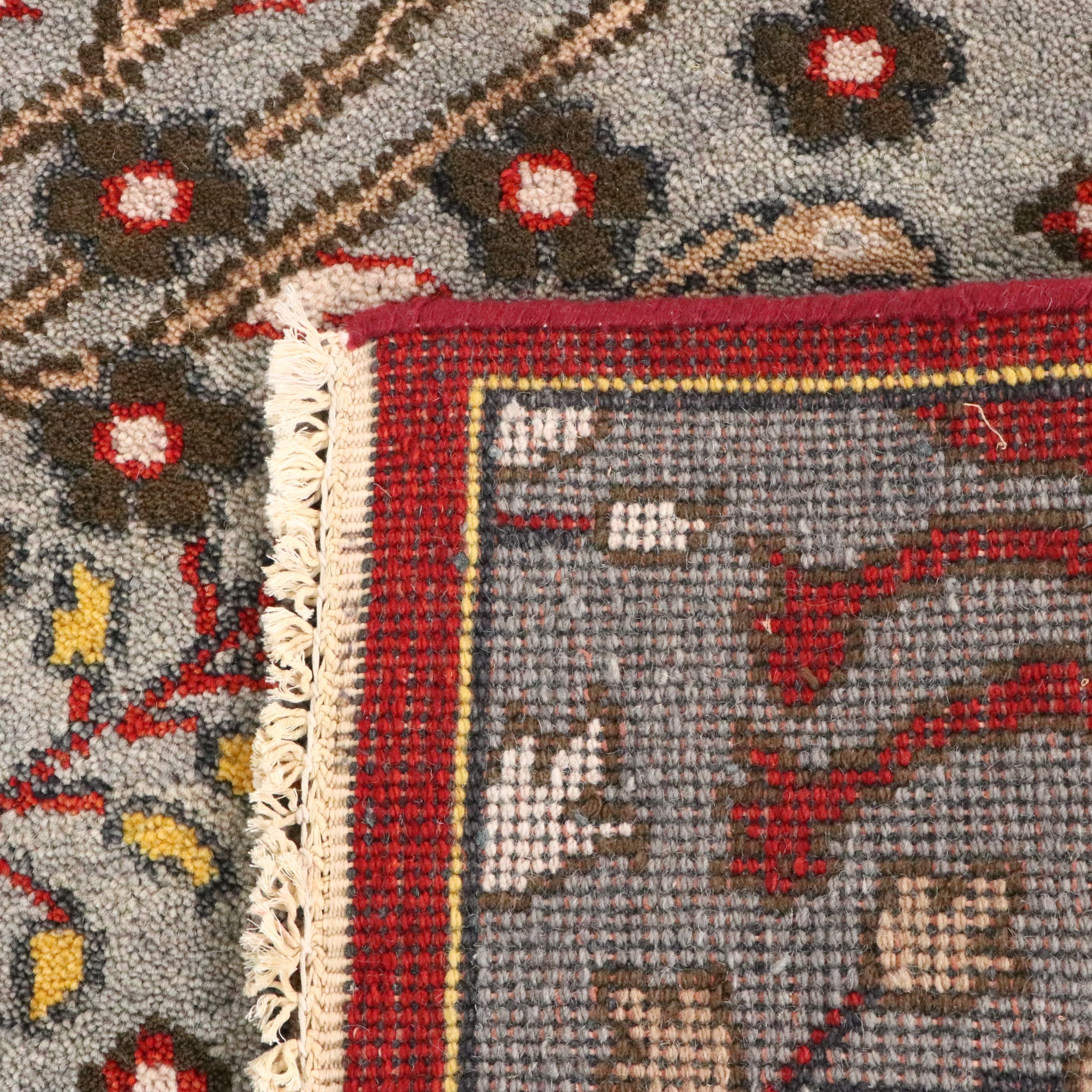 2'7 x 8'2 Hand-Knotted Indo-Persian Ziegler Pictorial Carpet Runner