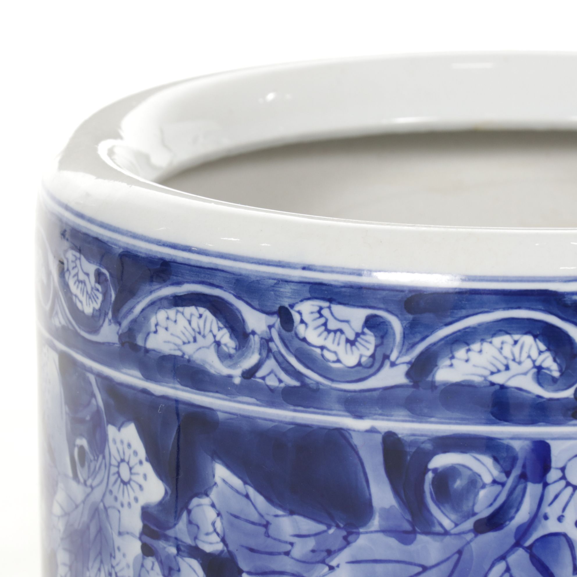 Chinese Blue and White Ceramic Umbrella Stand