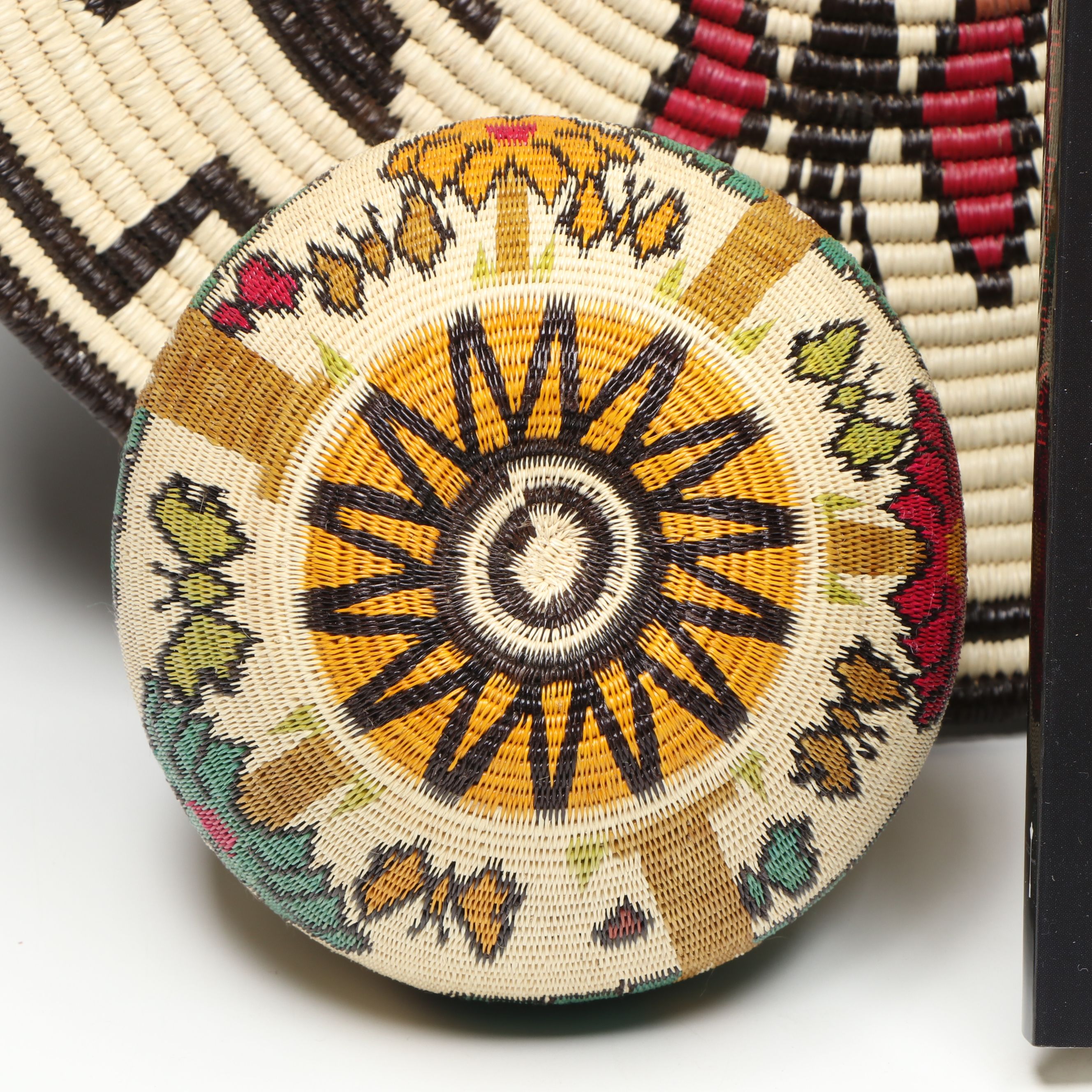 Panamanian Emberá-Wounaan Black Palm Chunga Fiber Baskets