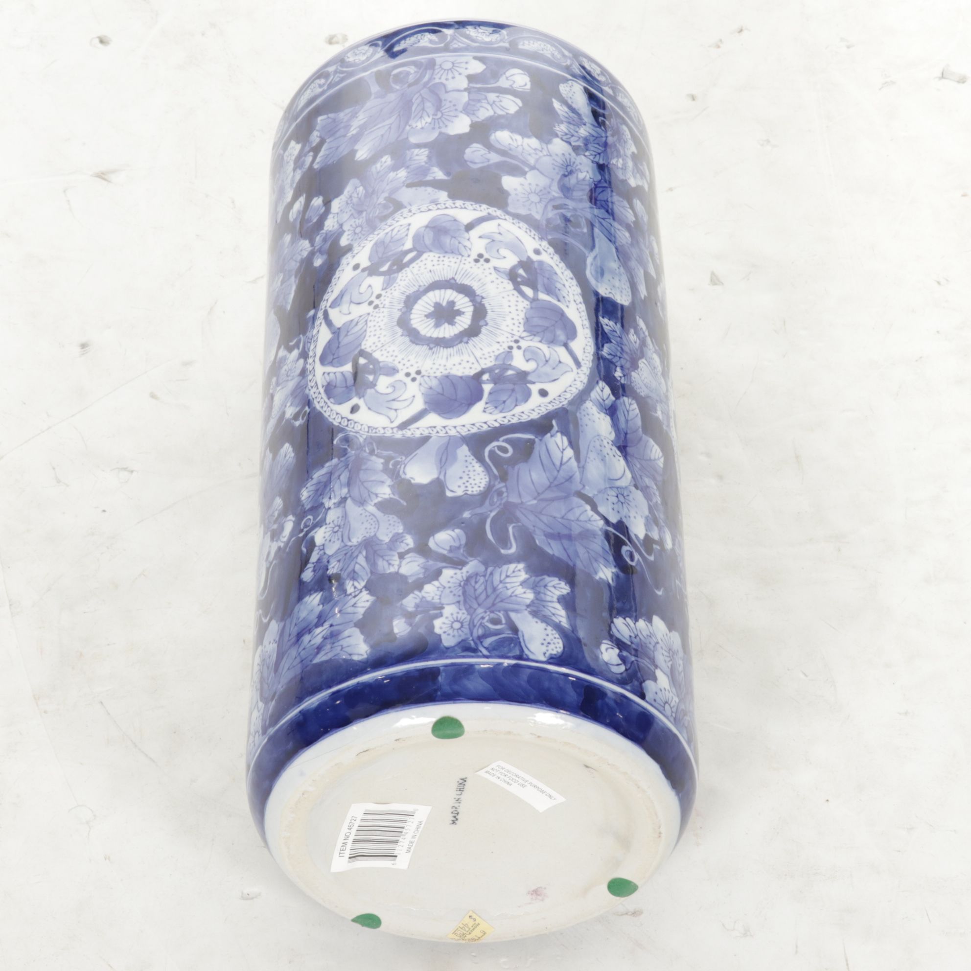 Chinese Blue and White Ceramic Umbrella Stand