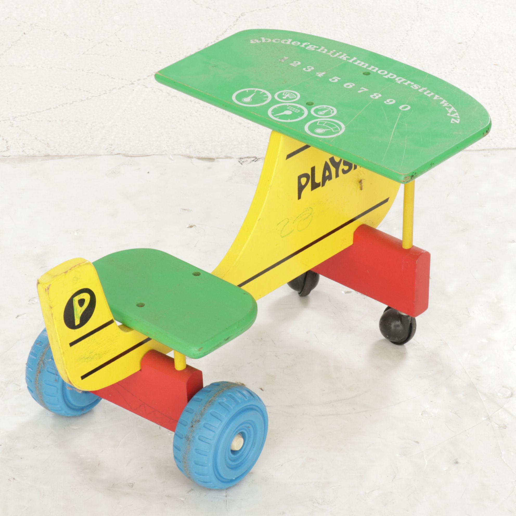 Playschool Painted Wood Ride-On Airplane