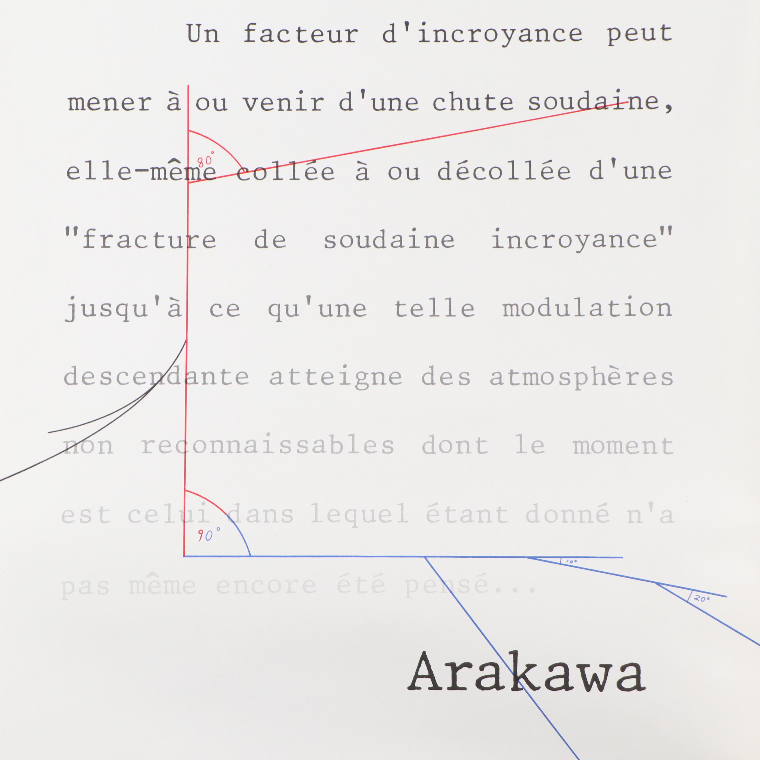 Galerie Maeght Shusaku Arakawa Lithograph Poster, 1977