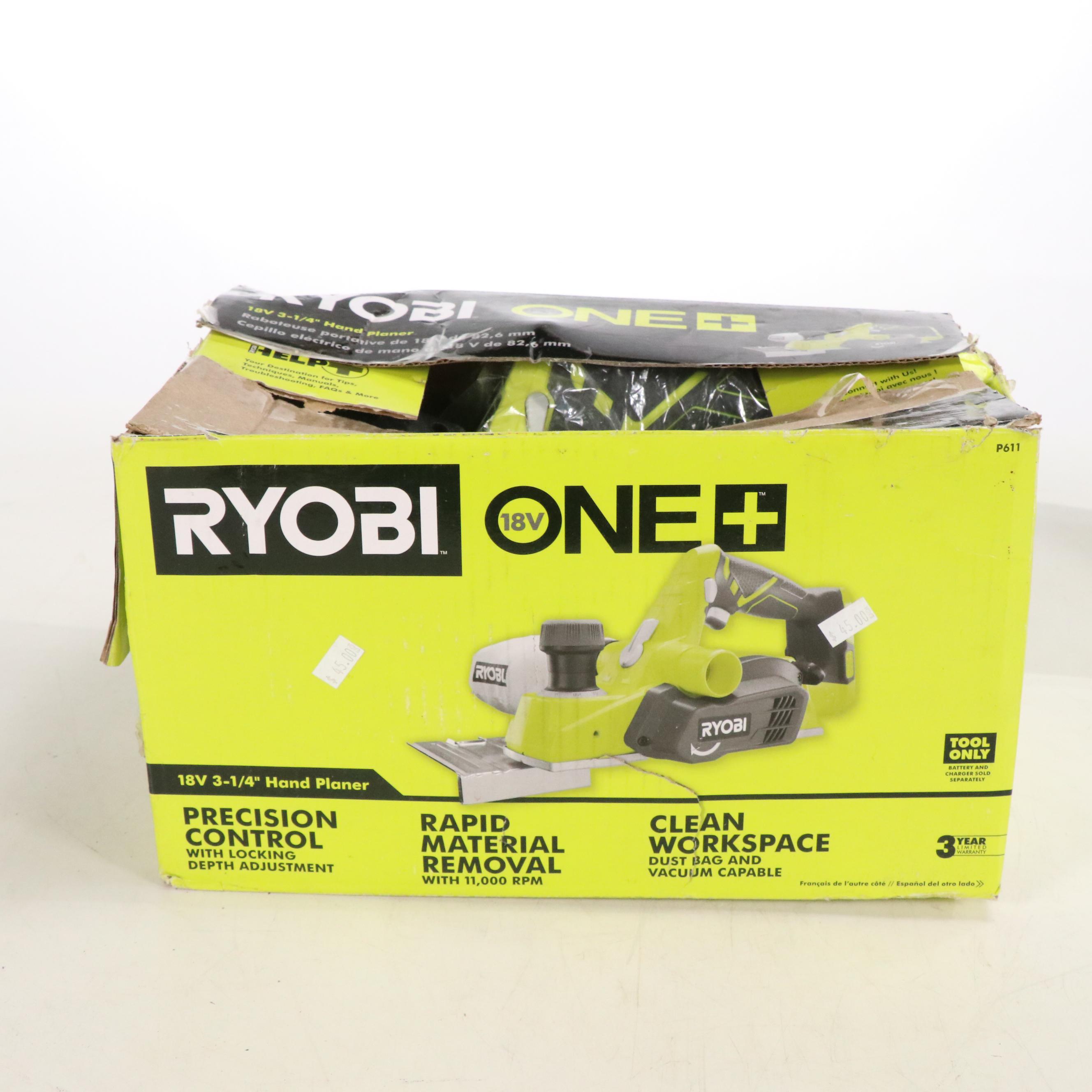 Ryobi Hand Plane, Hand Saw, Hedge Trimmer with Other Hand Tools and Accessories