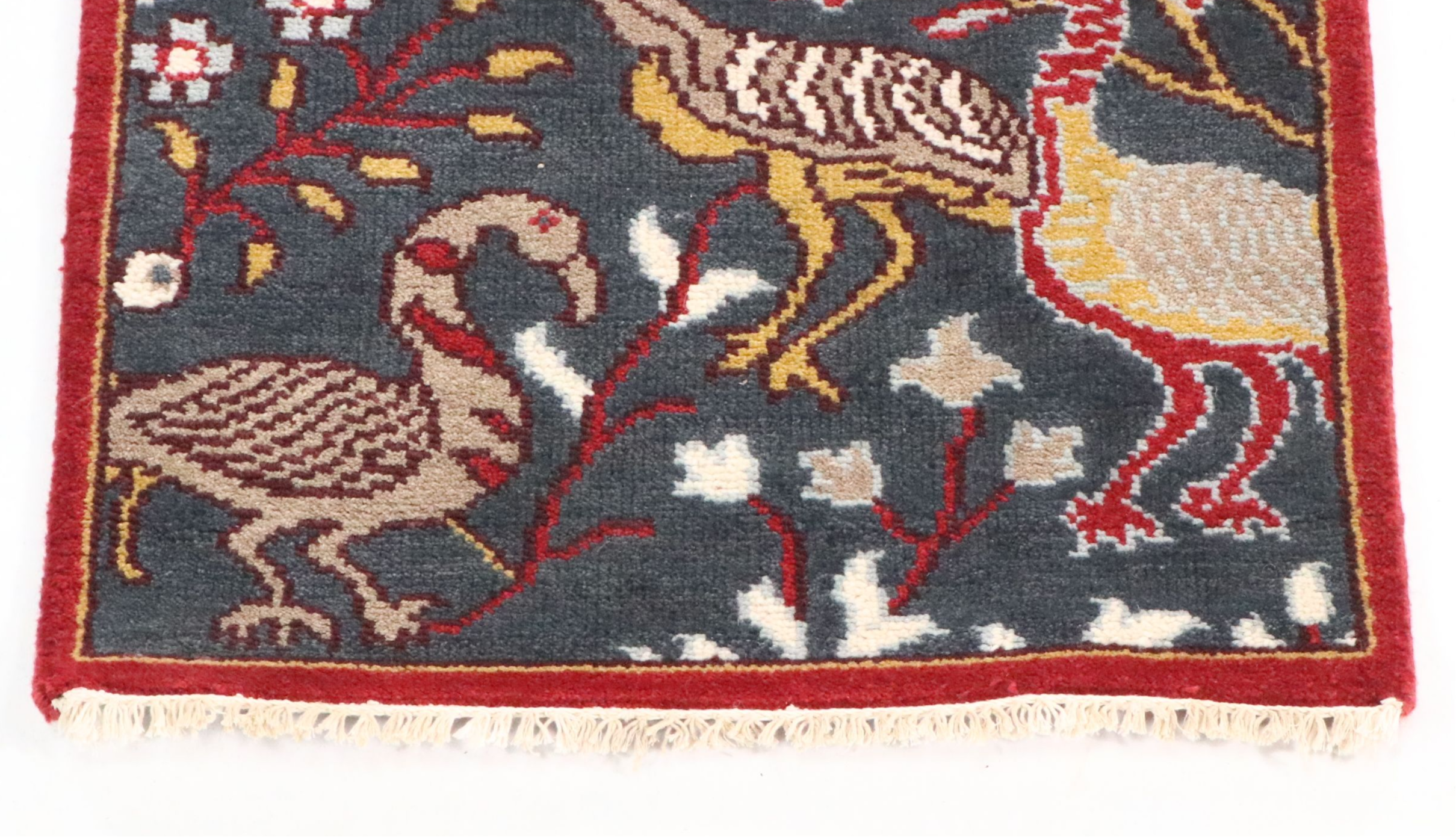 2'5 x 8' Hand-Knotted Indo-Persian Ziegler Pictorial Carpet Runner