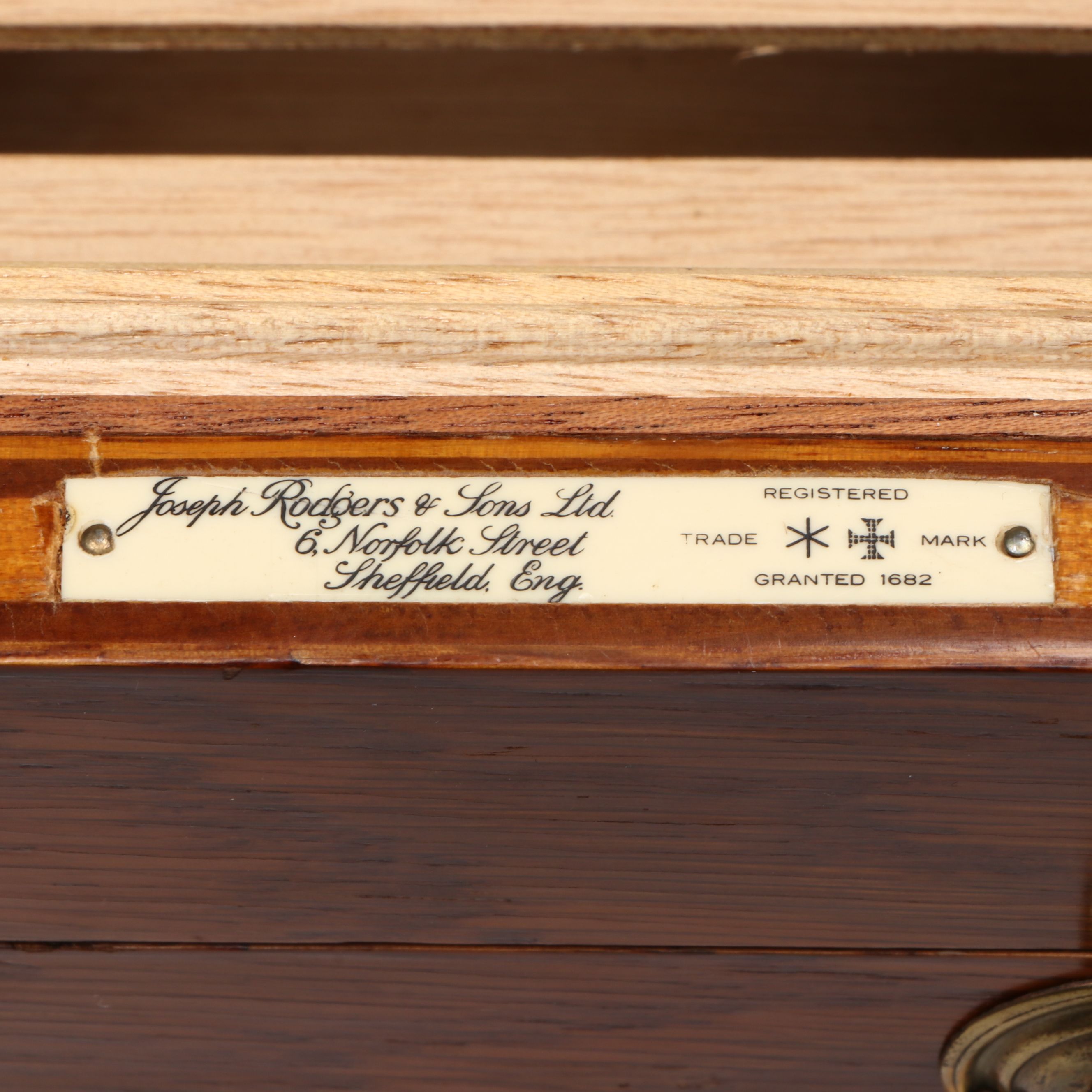 Joseph Rodgers and Sons Ltd. Cedar Lined Cigar Humidor