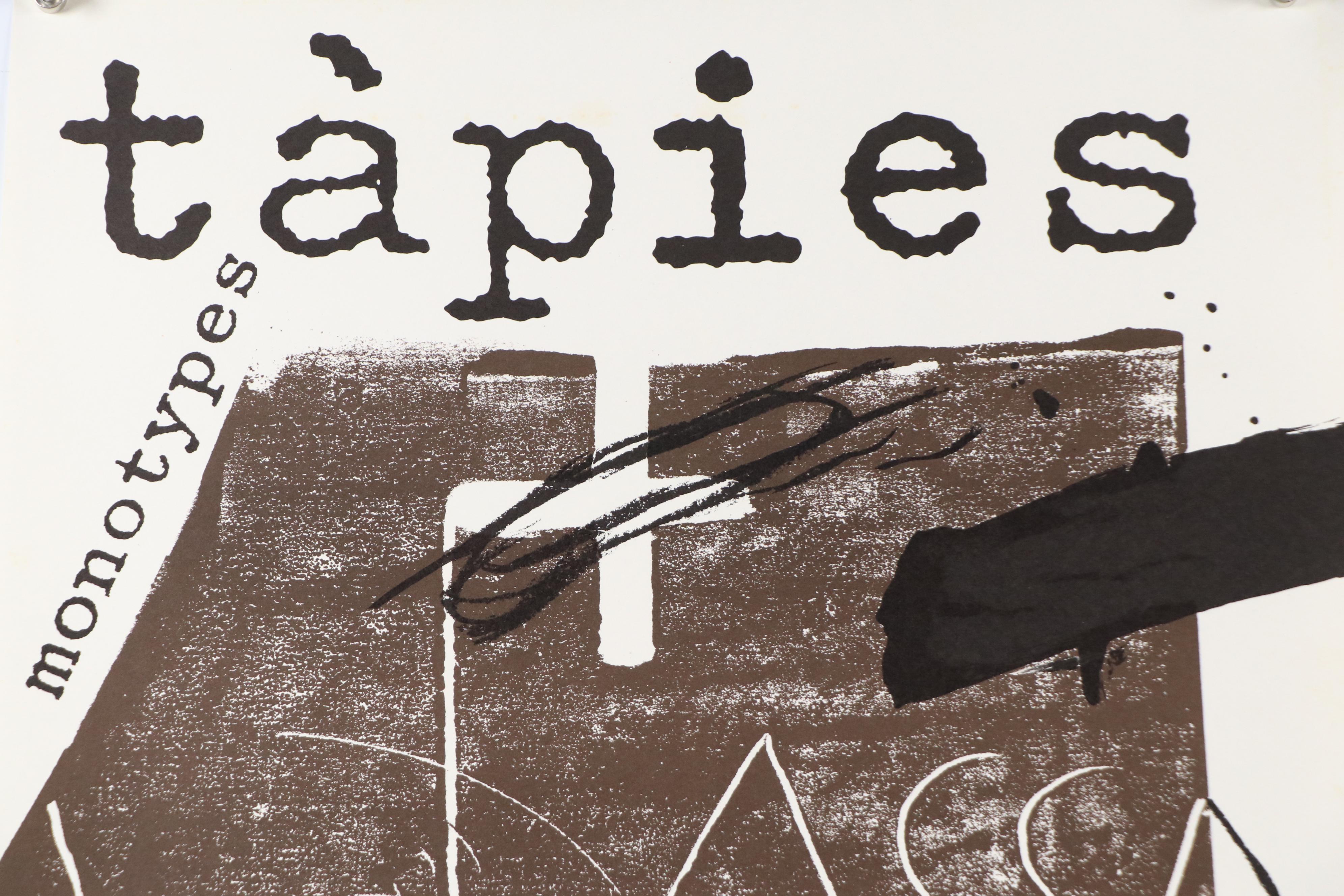 Galerie Maeght Antoni Tàpies Lithographic Exhibition Poster, 1974