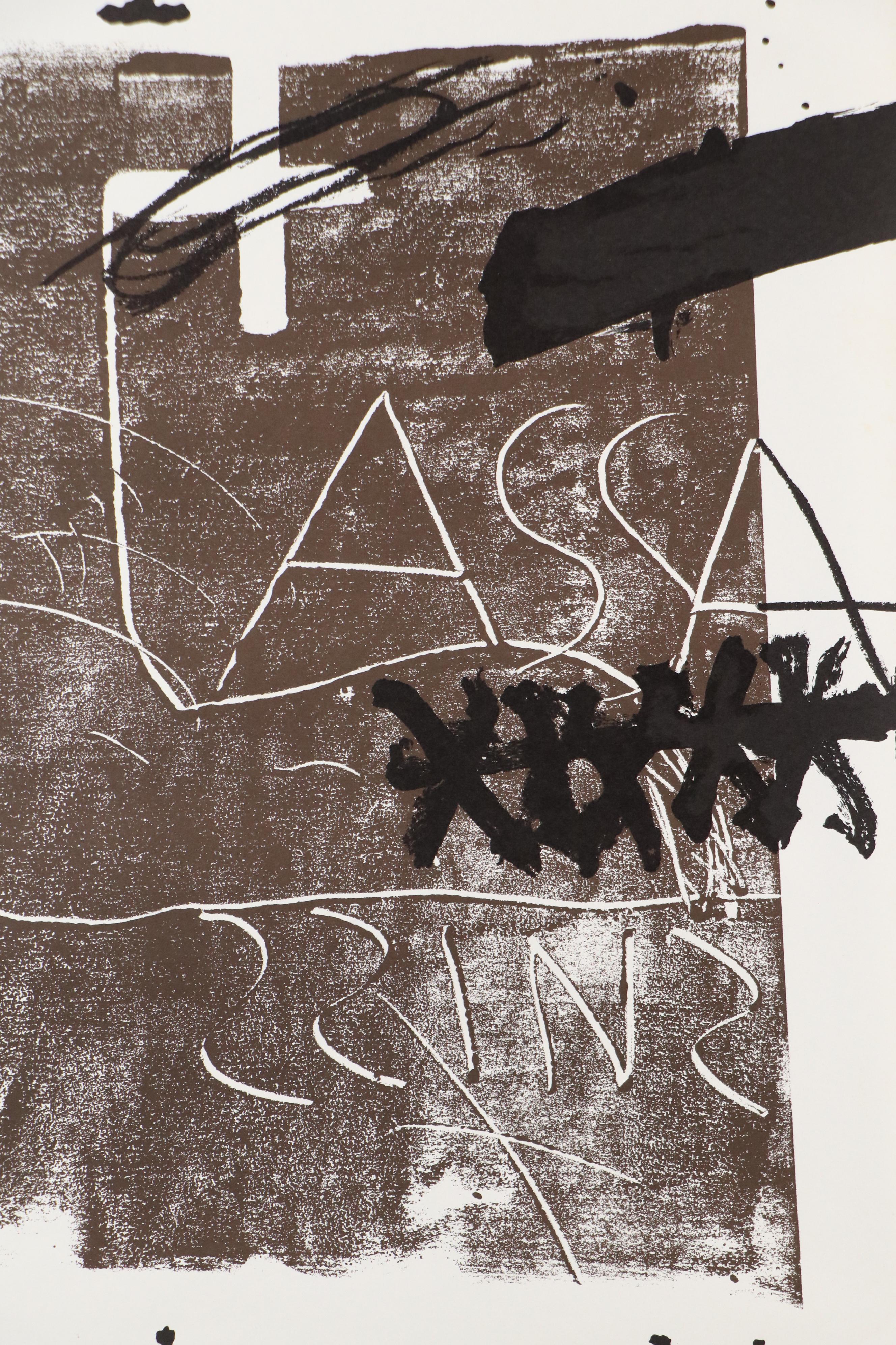 Galerie Maeght Antoni Tàpies Lithographic Exhibition Poster, 1974