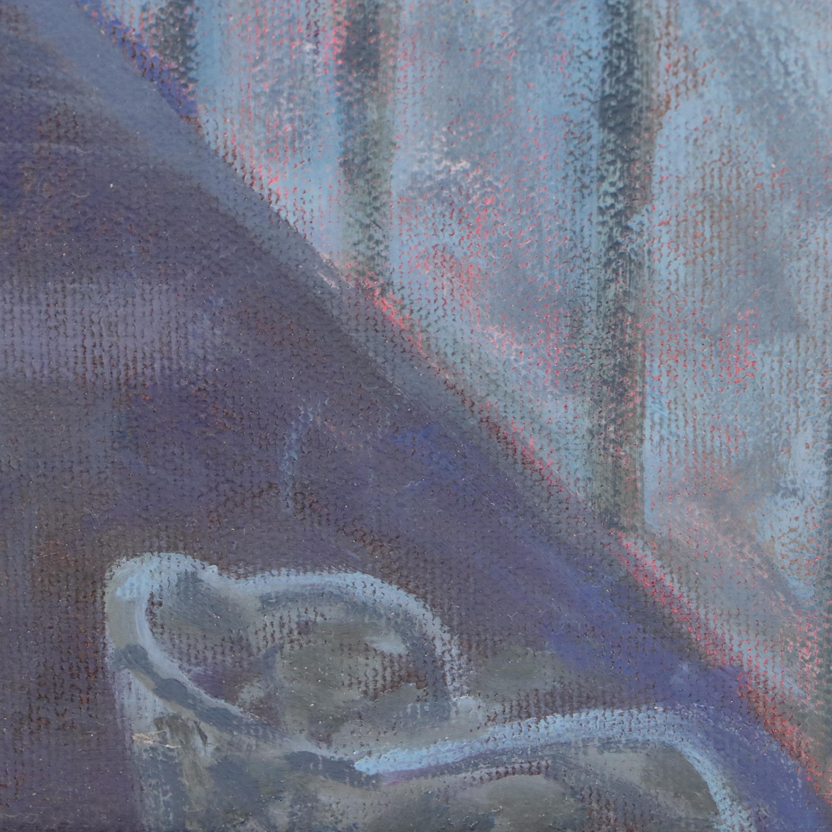 Roger Heuck Oil Painting "Delta Queen Sunset," Late 20th Century