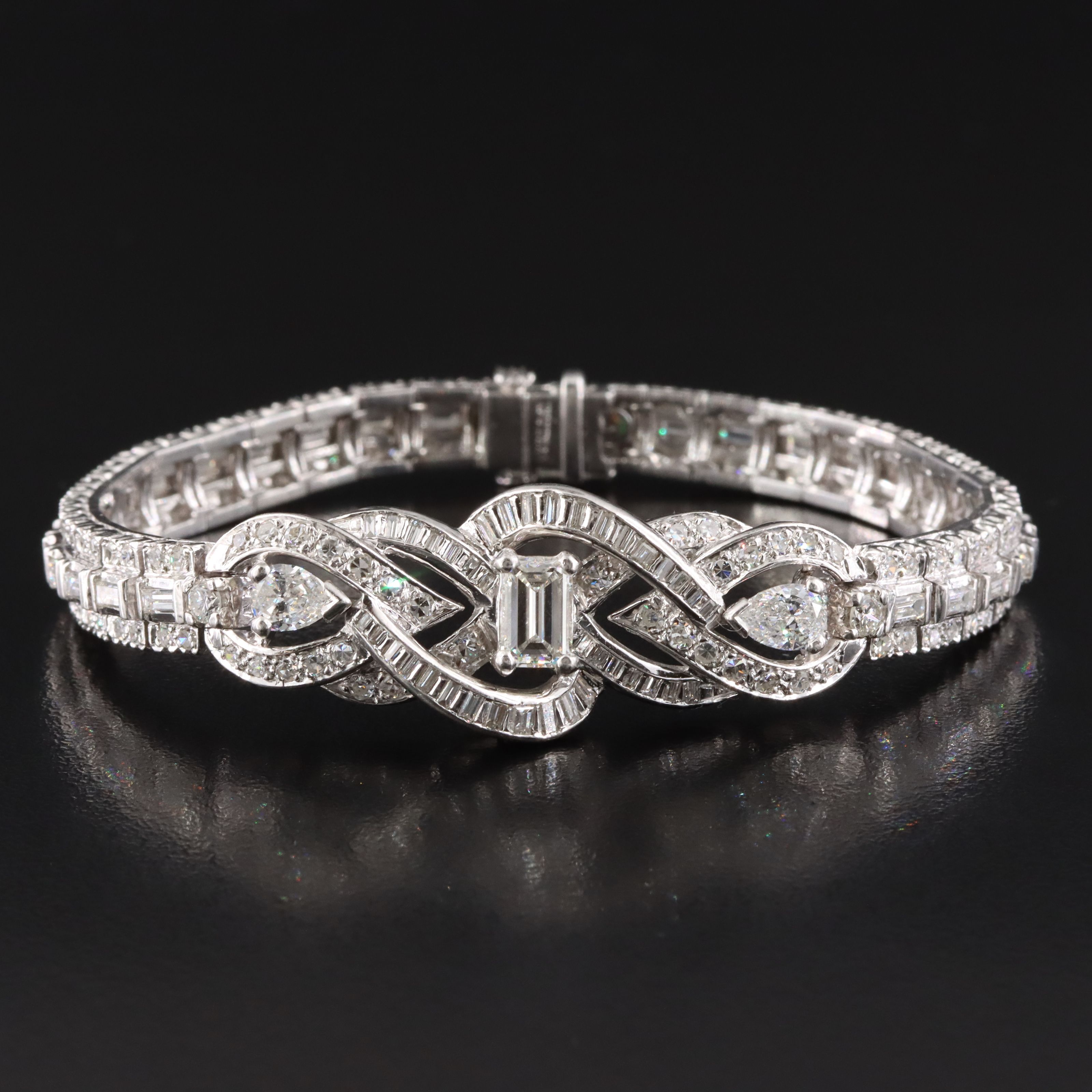 6.25 CTW Diamond Bracelet in Platinum/Palladium Alloy