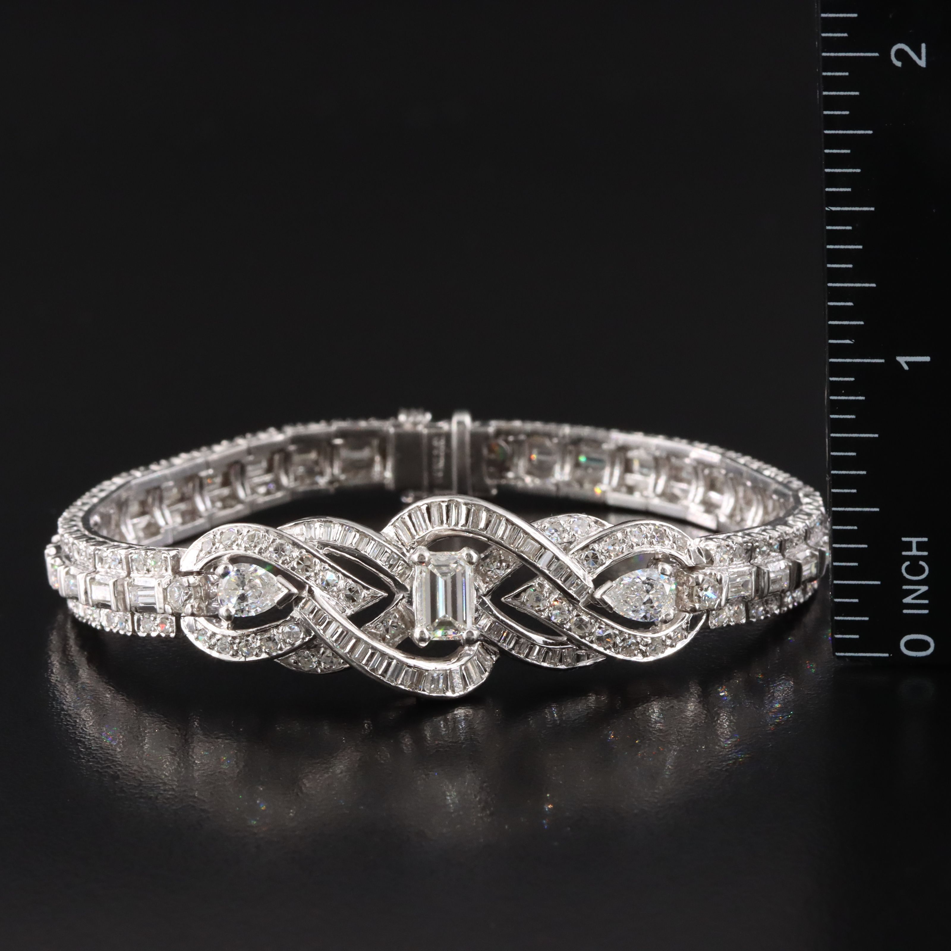 6.25 CTW Diamond Bracelet in Platinum/Palladium Alloy
