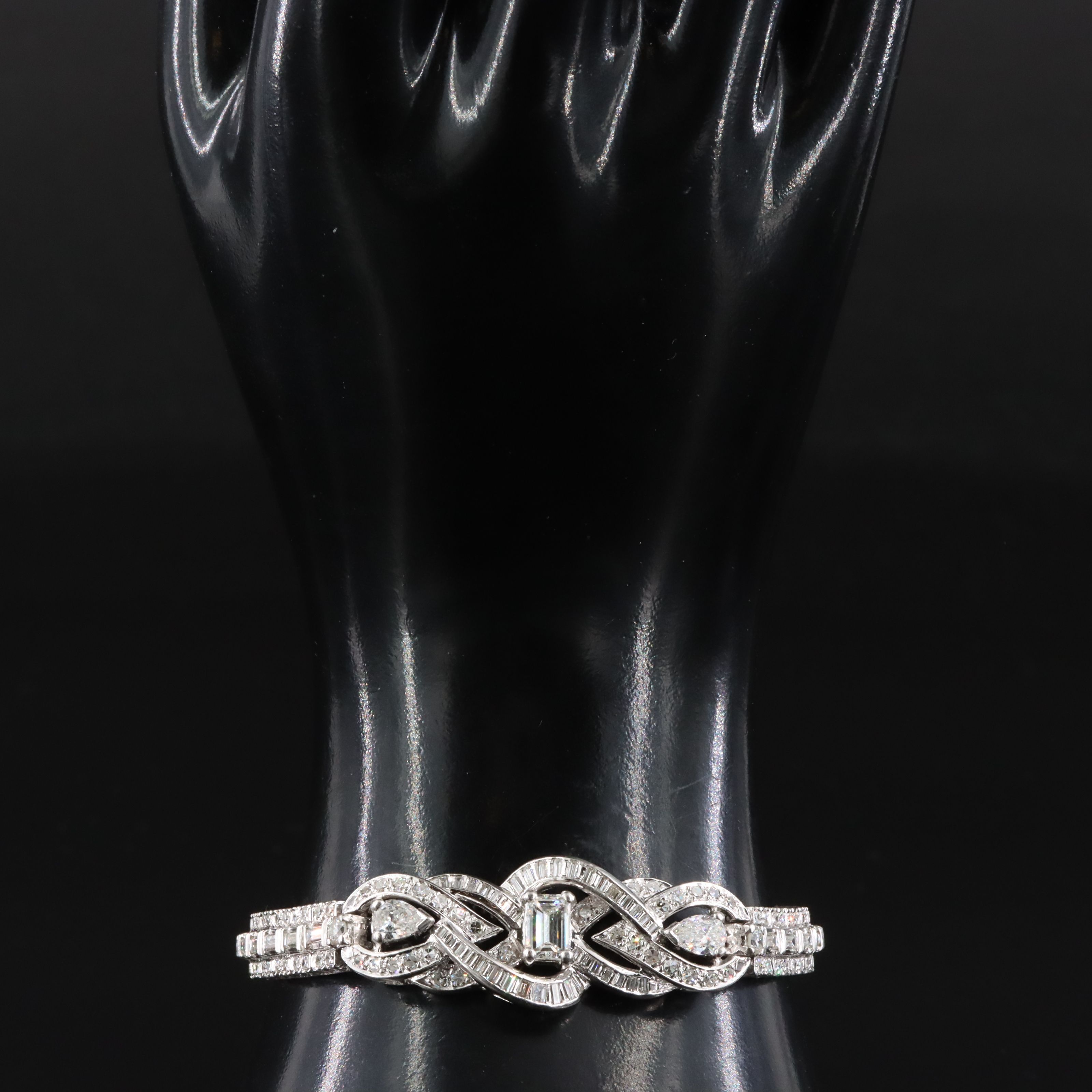 6.25 CTW Diamond Bracelet in Platinum/Palladium Alloy