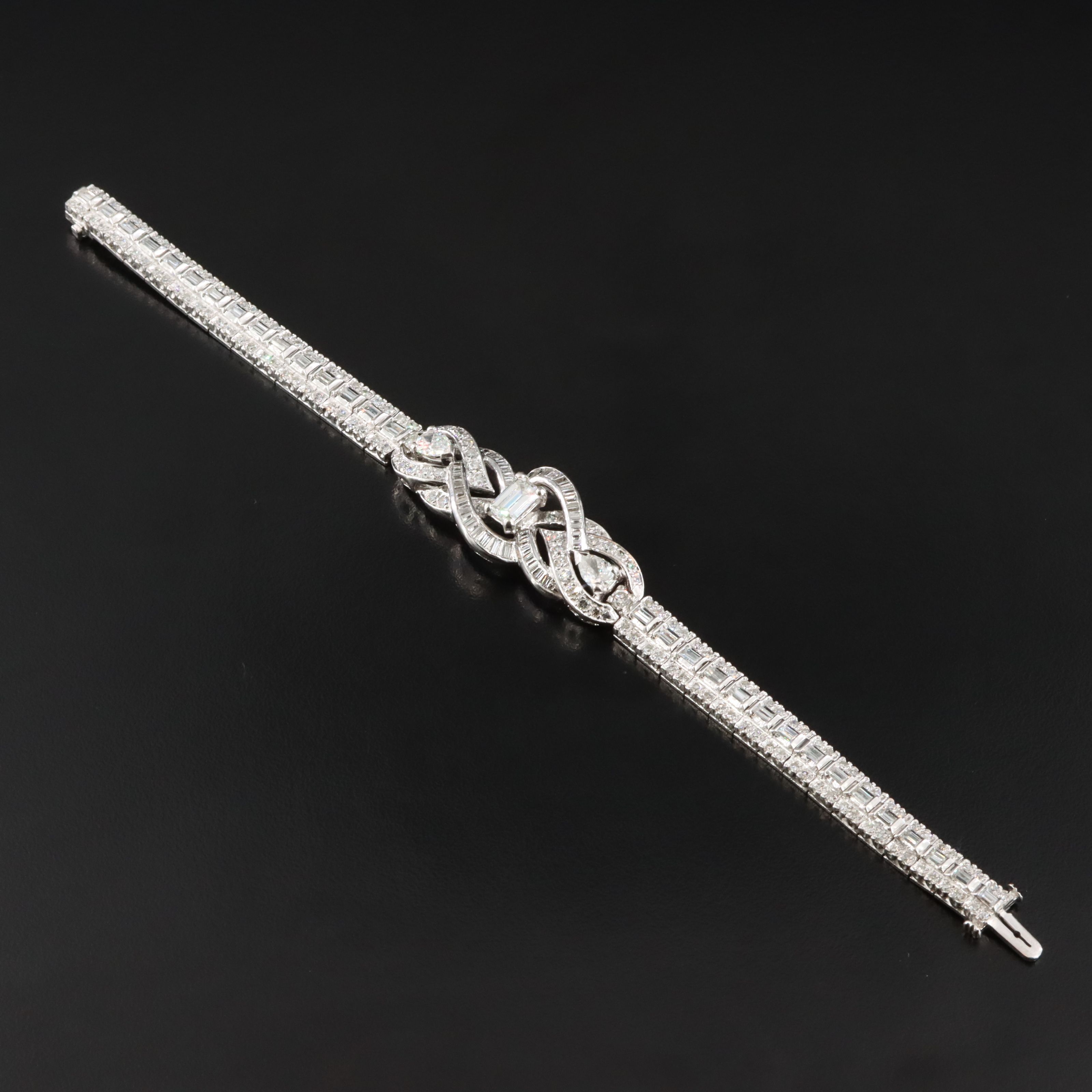 6.25 CTW Diamond Bracelet in Platinum/Palladium Alloy