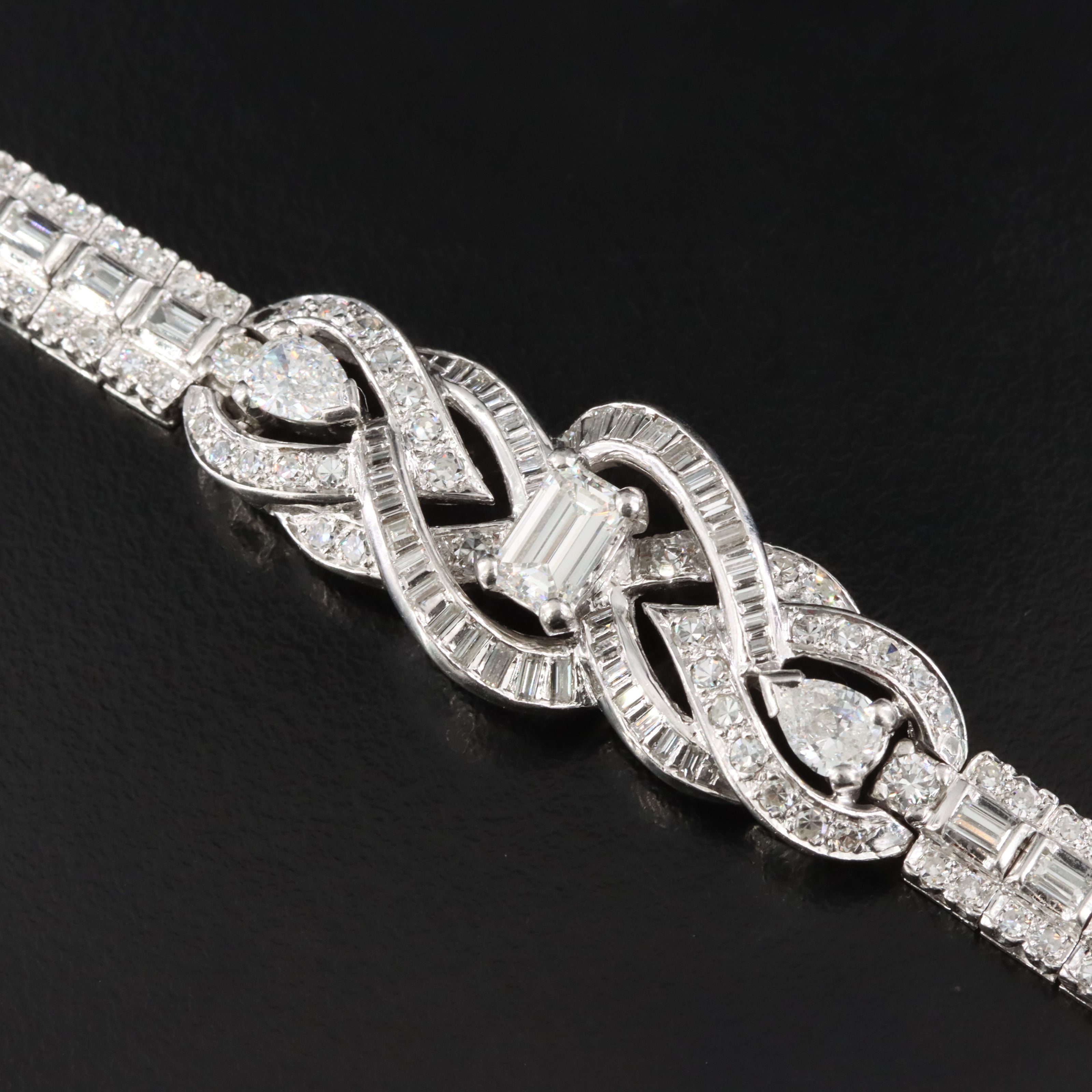 6.25 CTW Diamond Bracelet in Platinum/Palladium Alloy