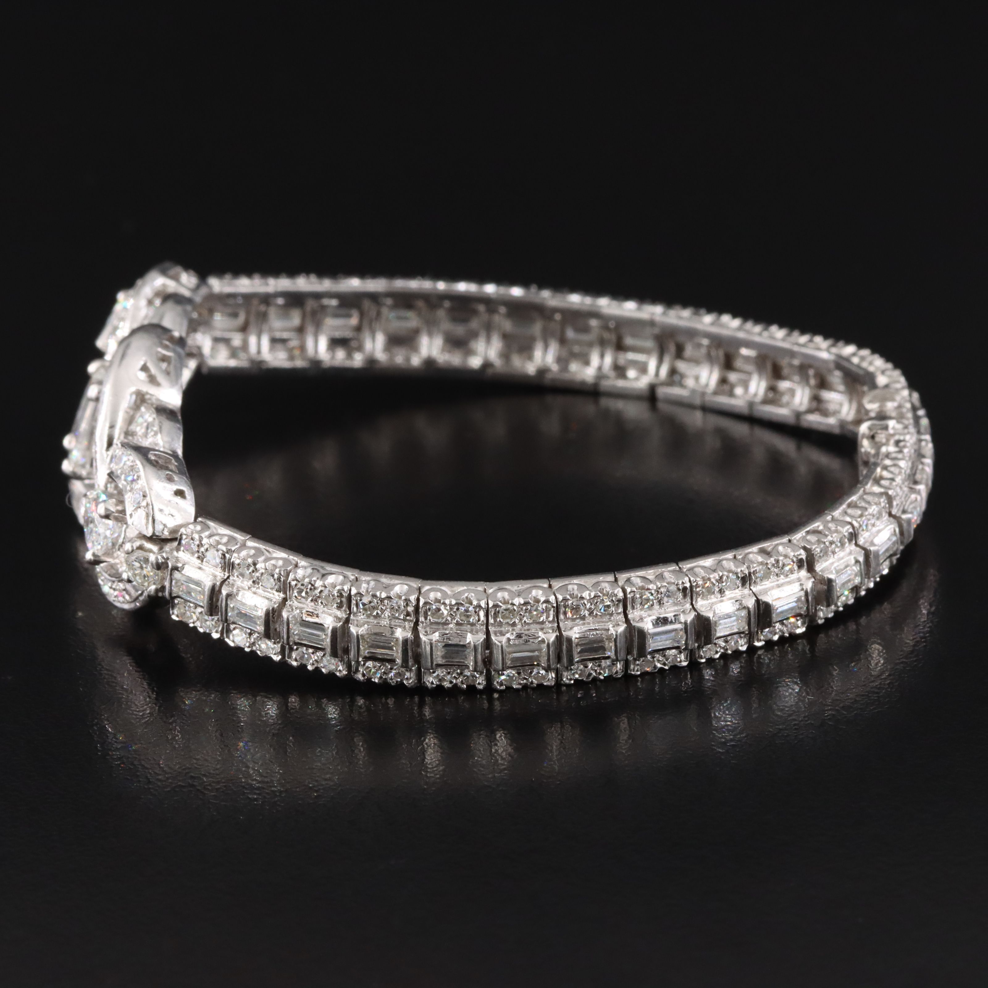 6.25 CTW Diamond Bracelet in Platinum/Palladium Alloy