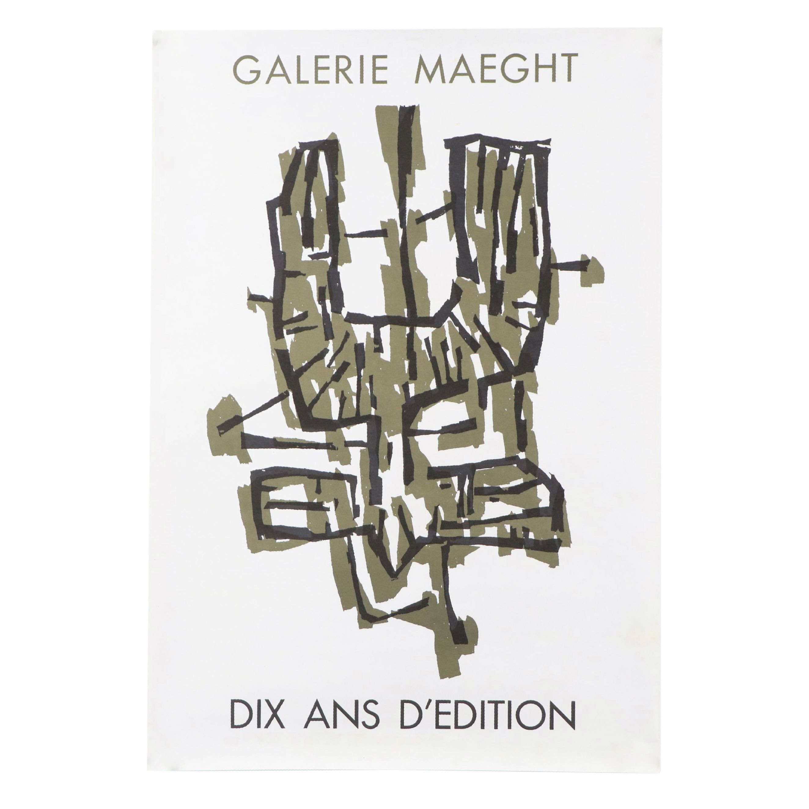 Galerie Maeght Raoul Ubac Lithograph Poster "Dix Ans d'Edition," 1956