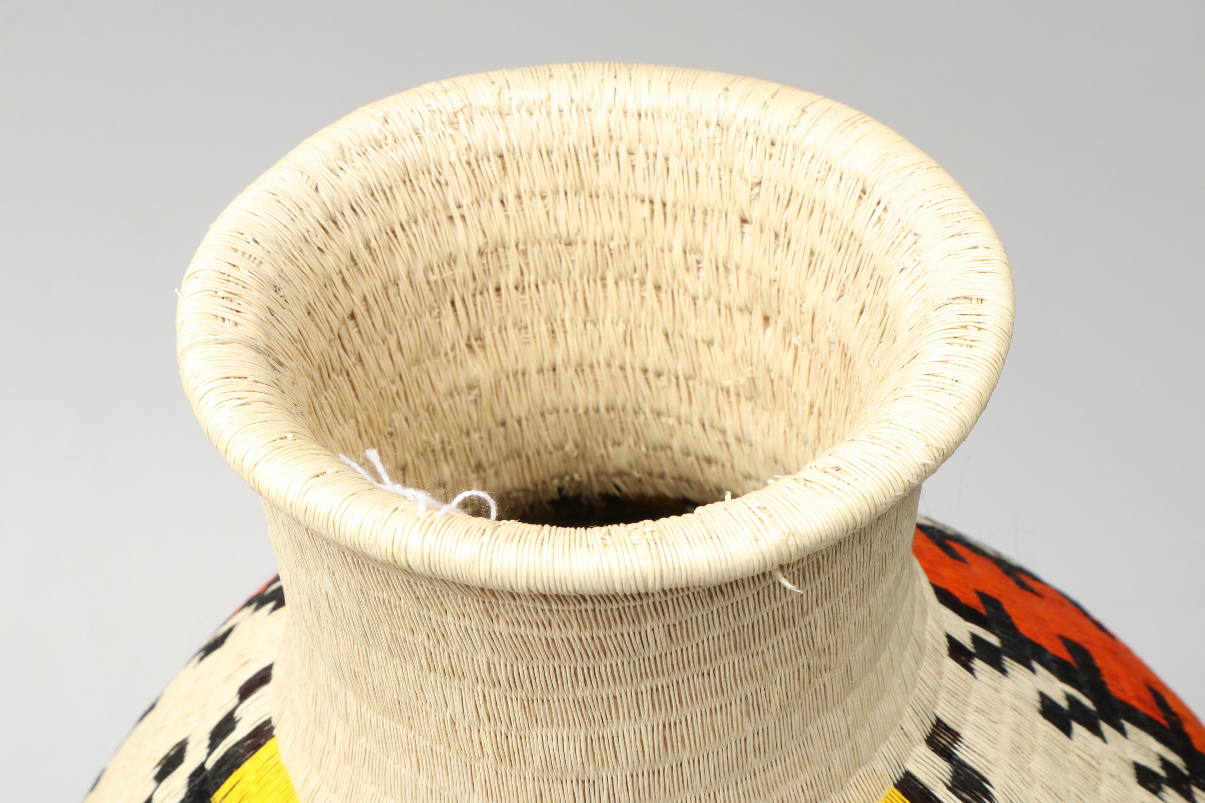 Colombian Wounaan Palm Fiber and Natural Dye Basket