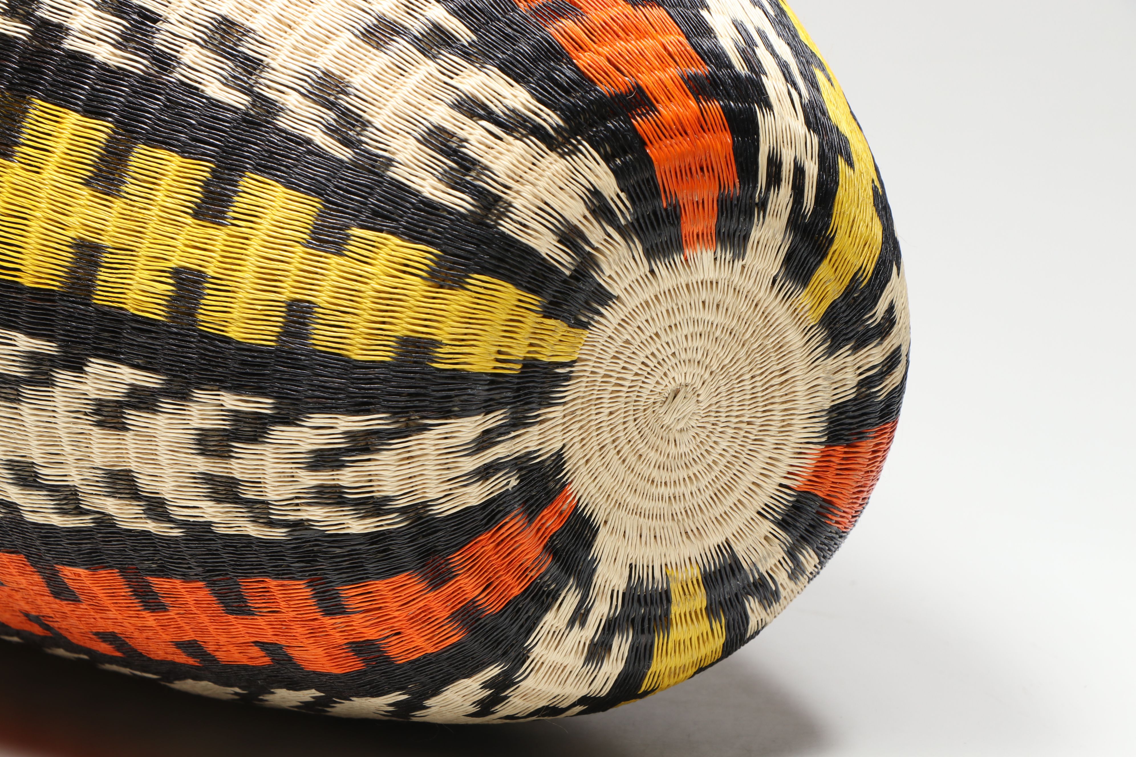 Colombian Wounaan Palm Fiber and Natural Dye Basket