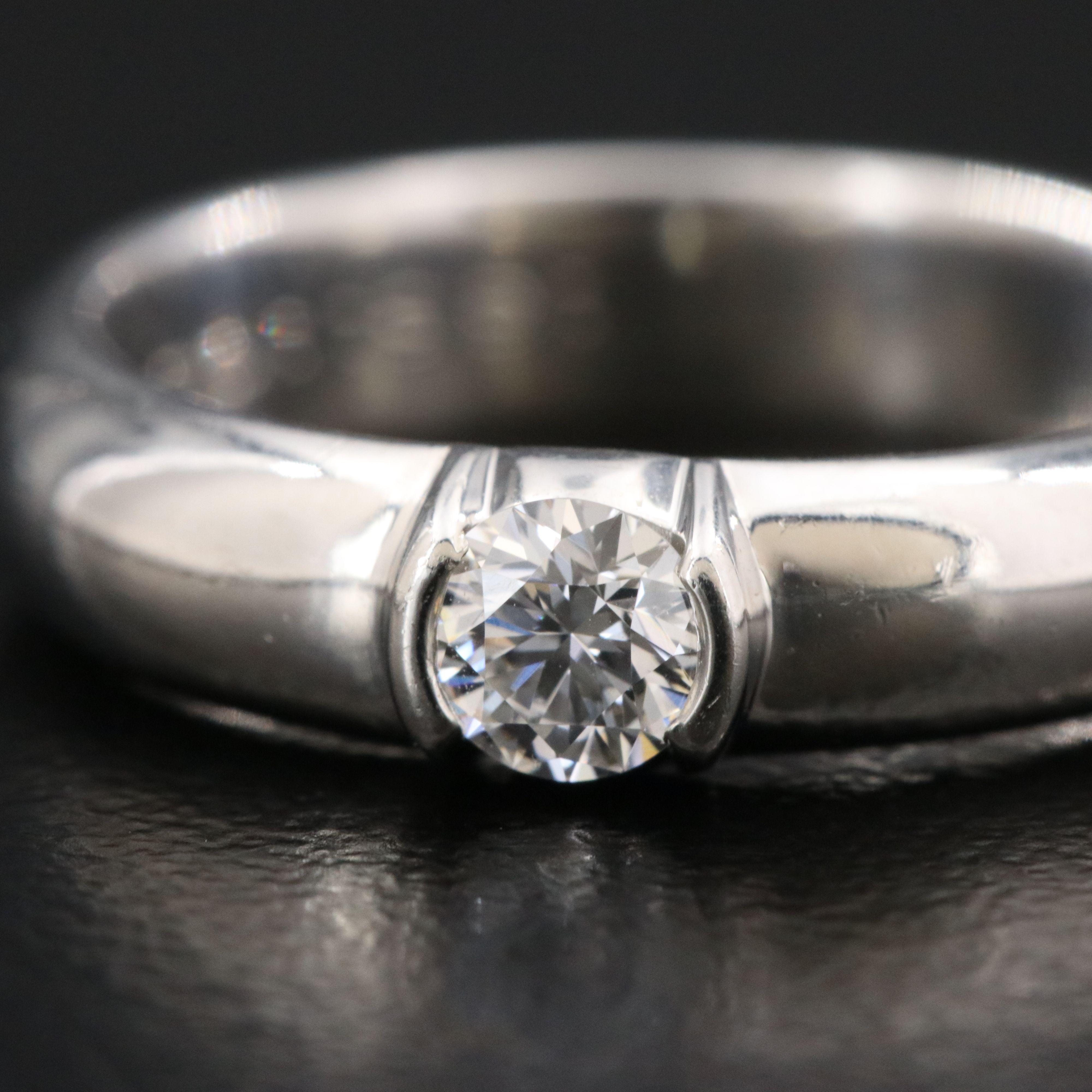 Tiffany & Co. Etoile Platinum 0.21 CT Diamond Solitaire Ring