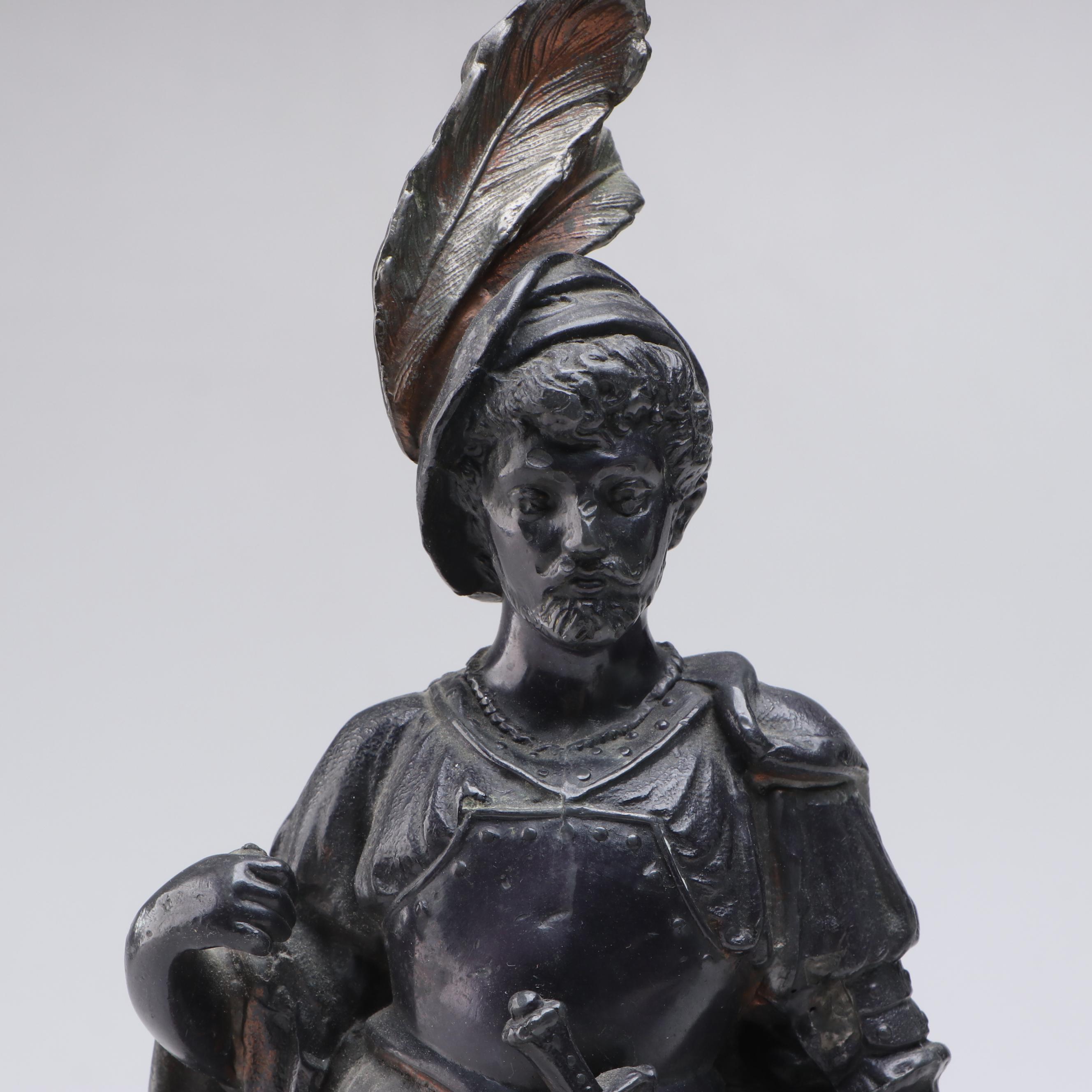 Detroit Stove Works "Jewel Shield" Metal Cavalier Figurine