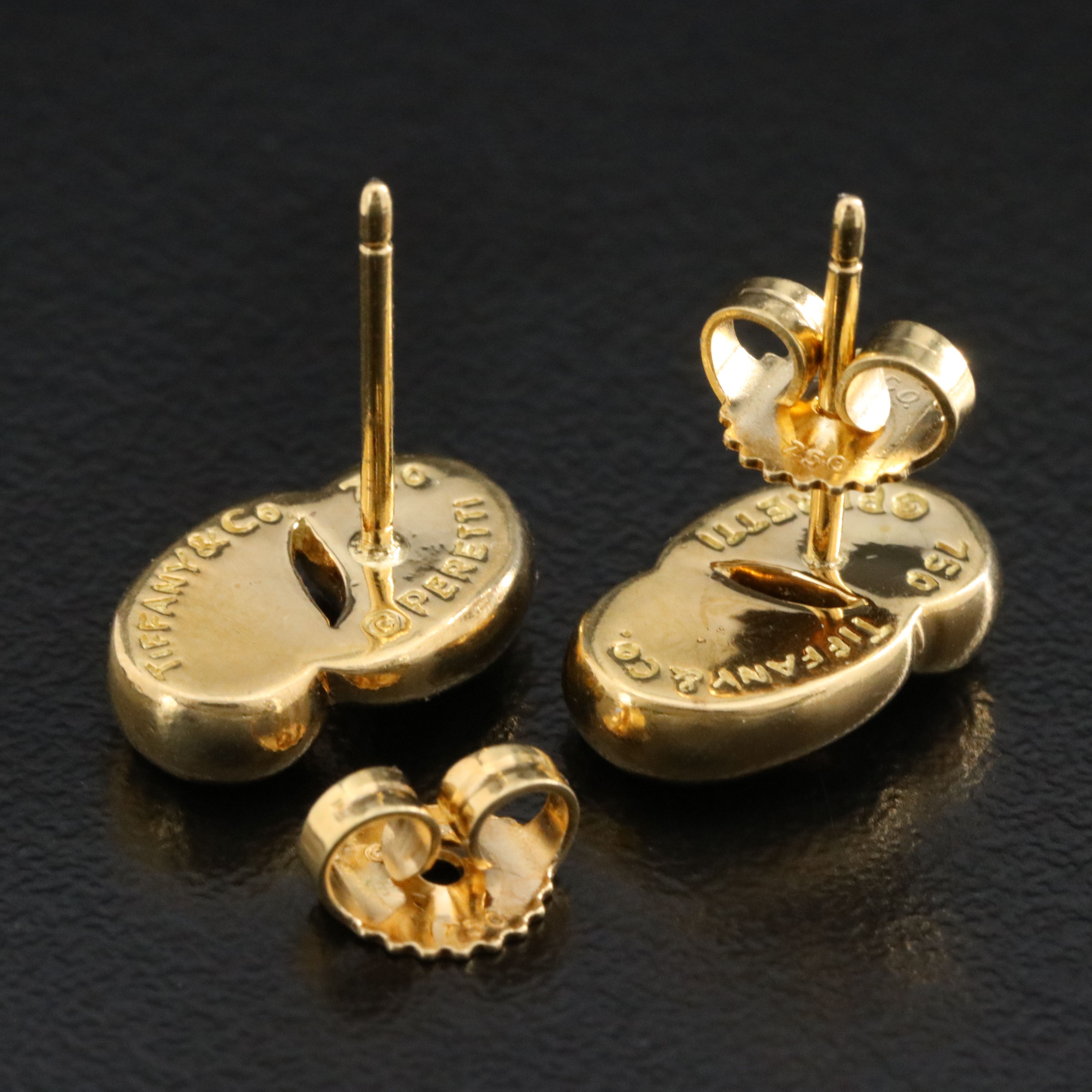 Elsa Peretti for Tiffany & Co. 18K Double Teardrop Stud Earrings