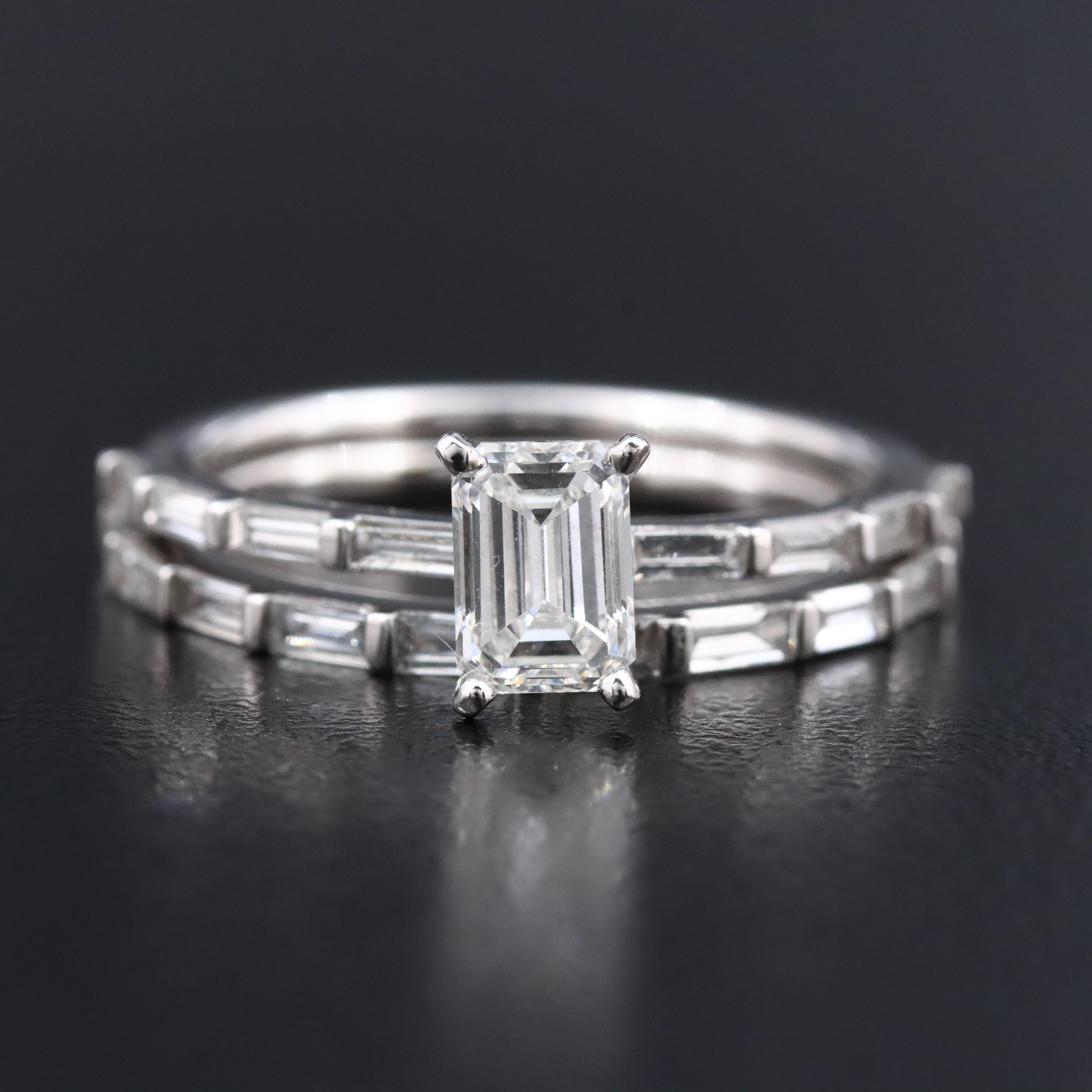 14K 1.38 CTW Lab Grown Diamond Ring Set