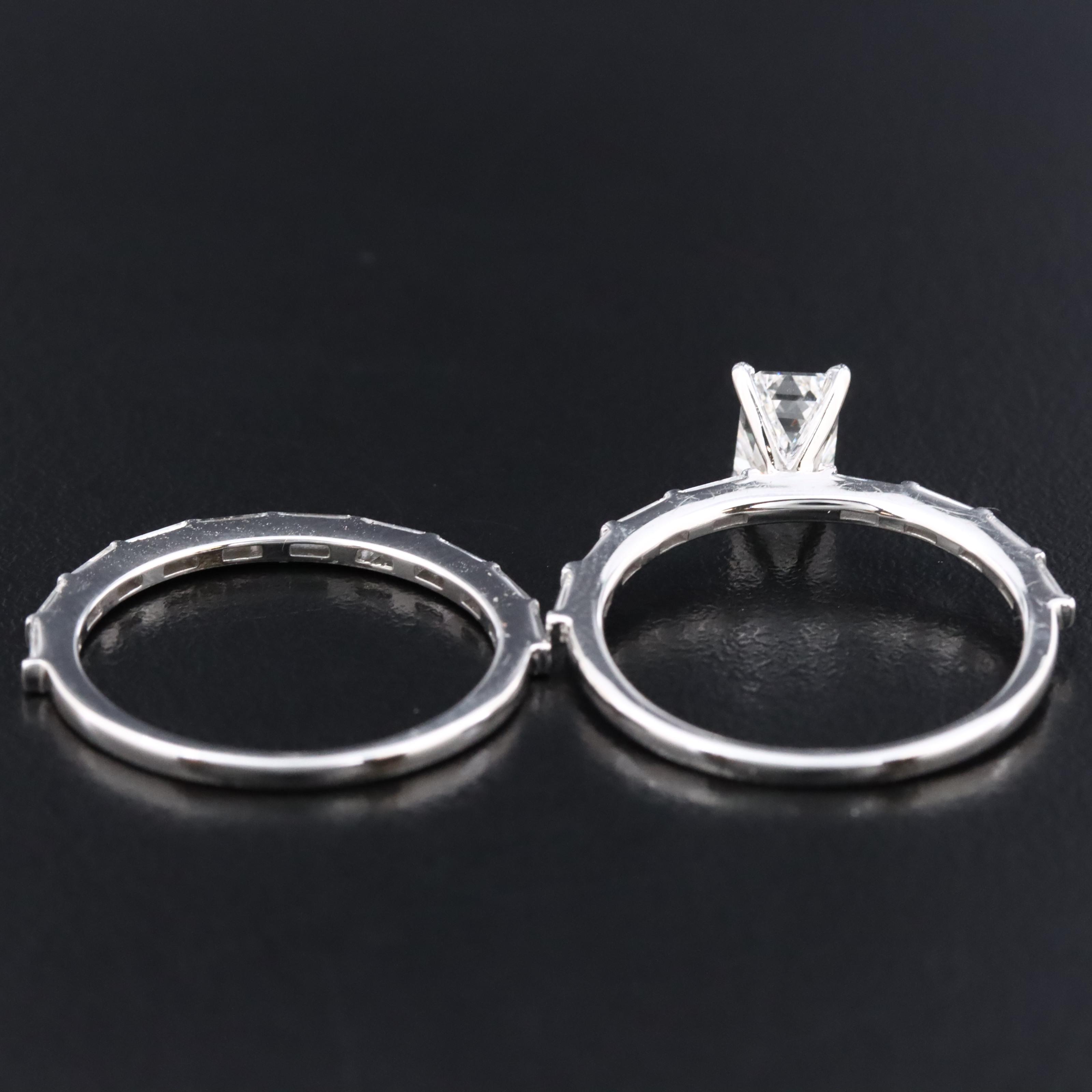 14K 1.38 CTW Lab Grown Diamond Ring Set