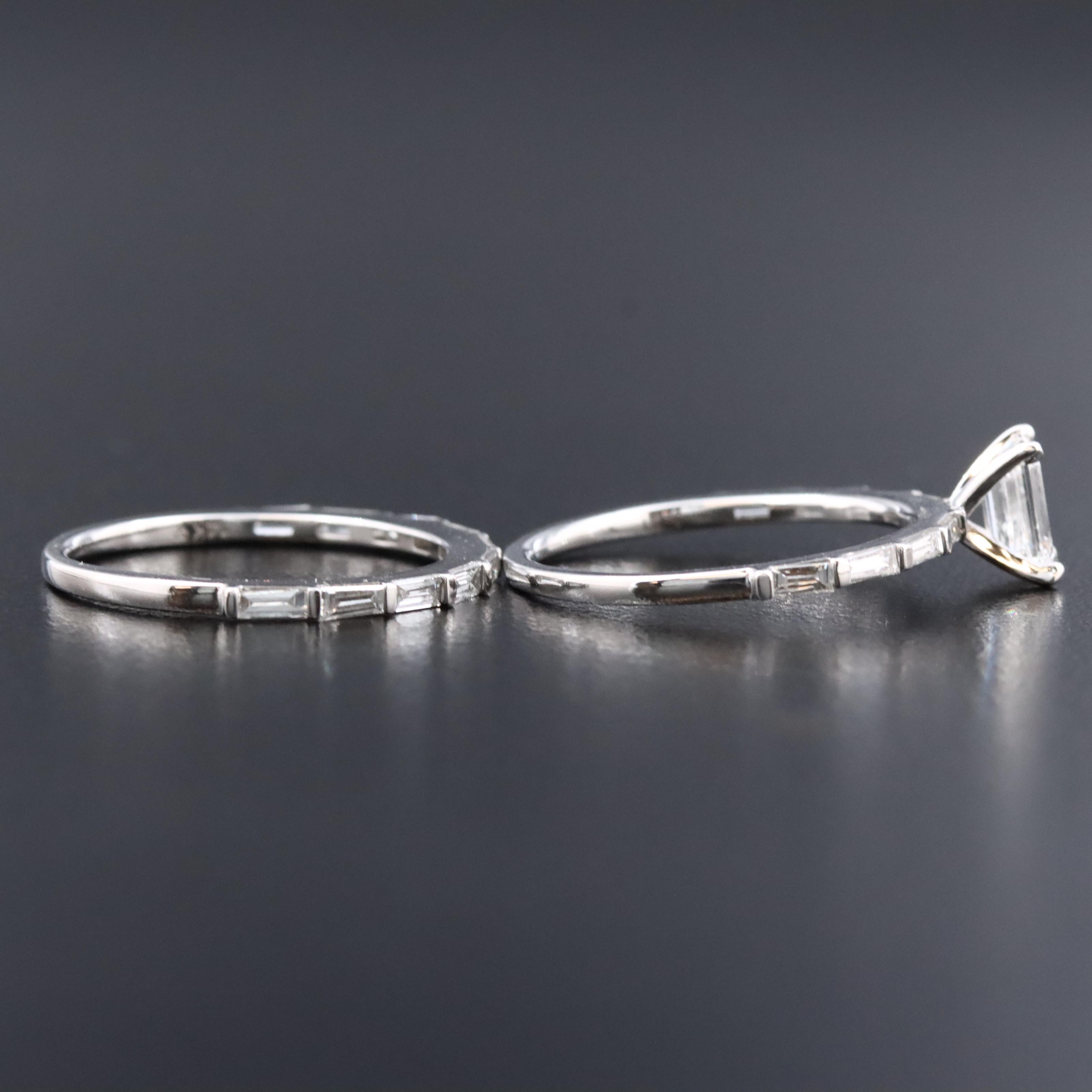 14K 1.38 CTW Lab Grown Diamond Ring Set