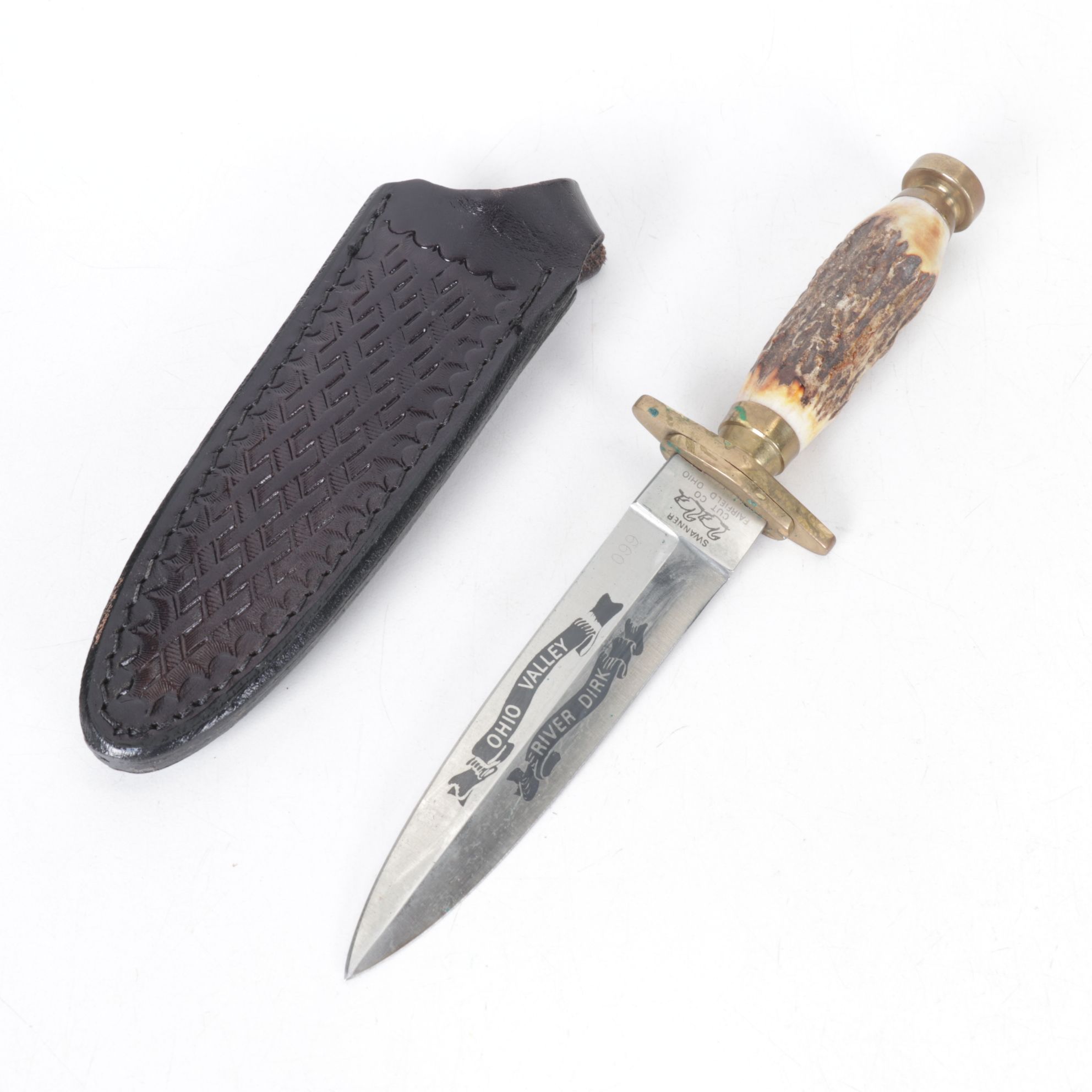 Swanner Cut Co. "Ohio Valley River Dirk" Stag Horn Dagger