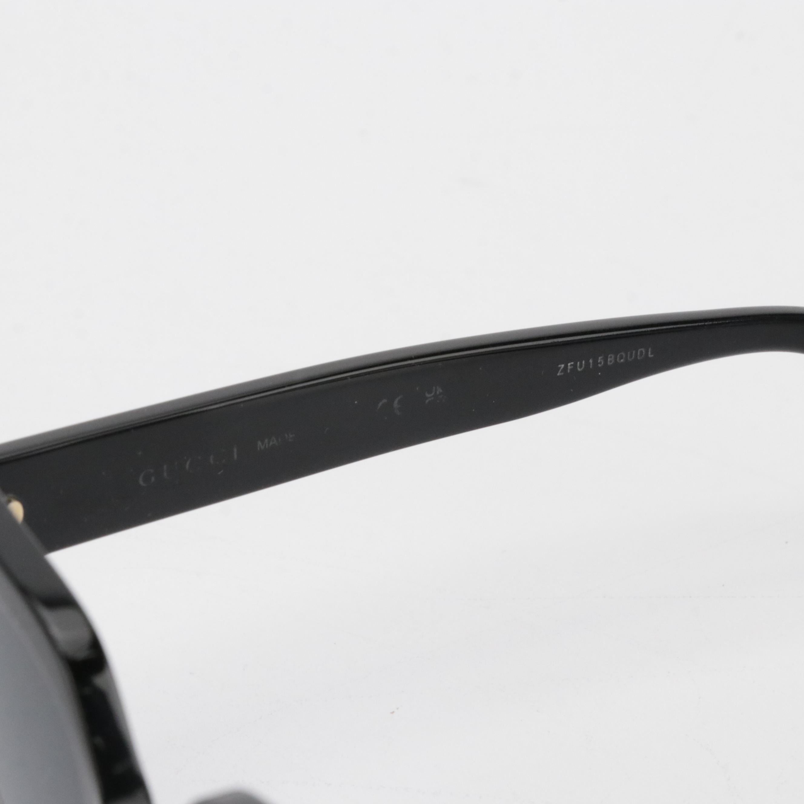 Gucci GG0096S1 001 Black Oversized Square Sunglasses in Case