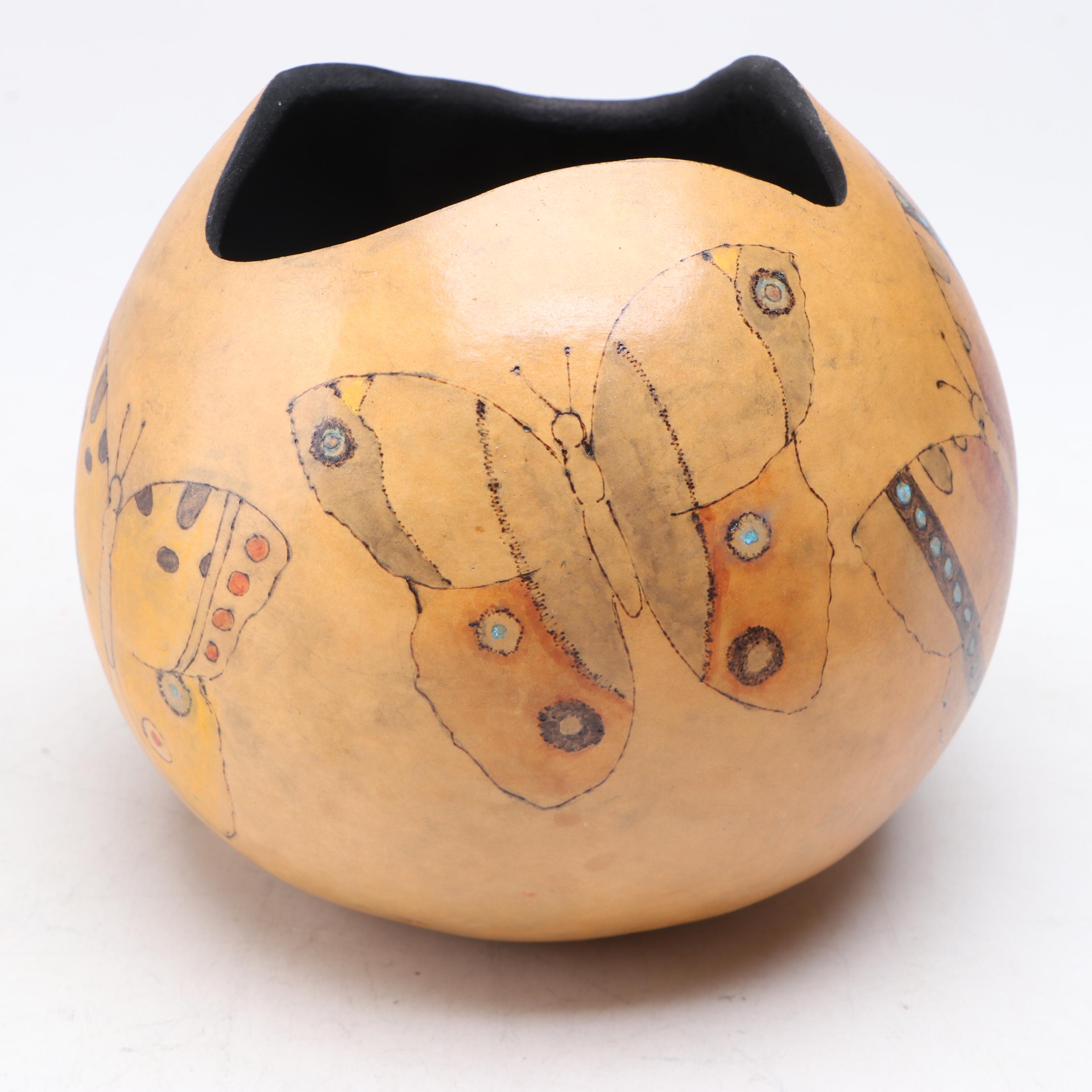 Knud Øland Captive Ring Goblet with More Turned Wood and Gourd Tableware