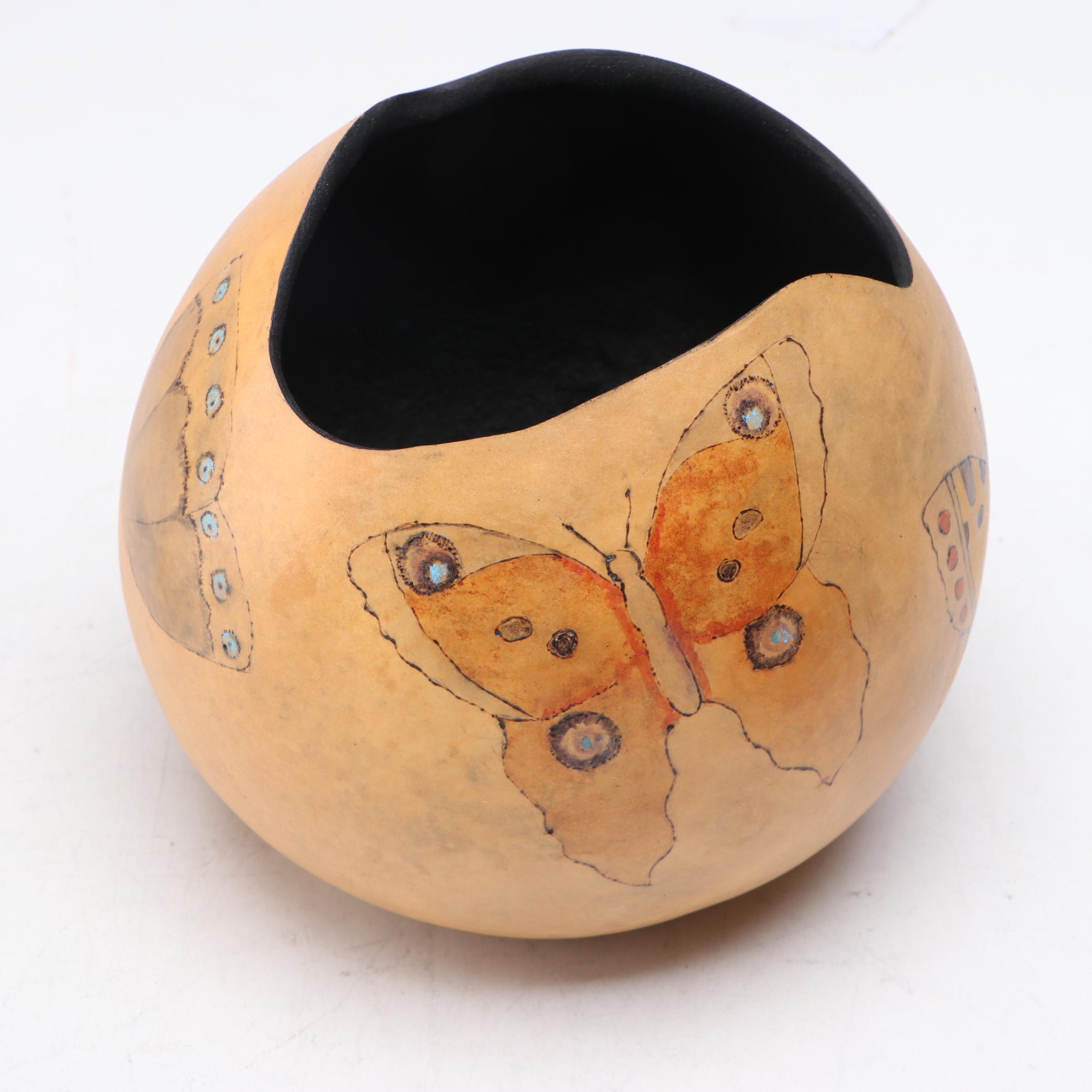 Knud Øland Captive Ring Goblet with More Turned Wood and Gourd Tableware