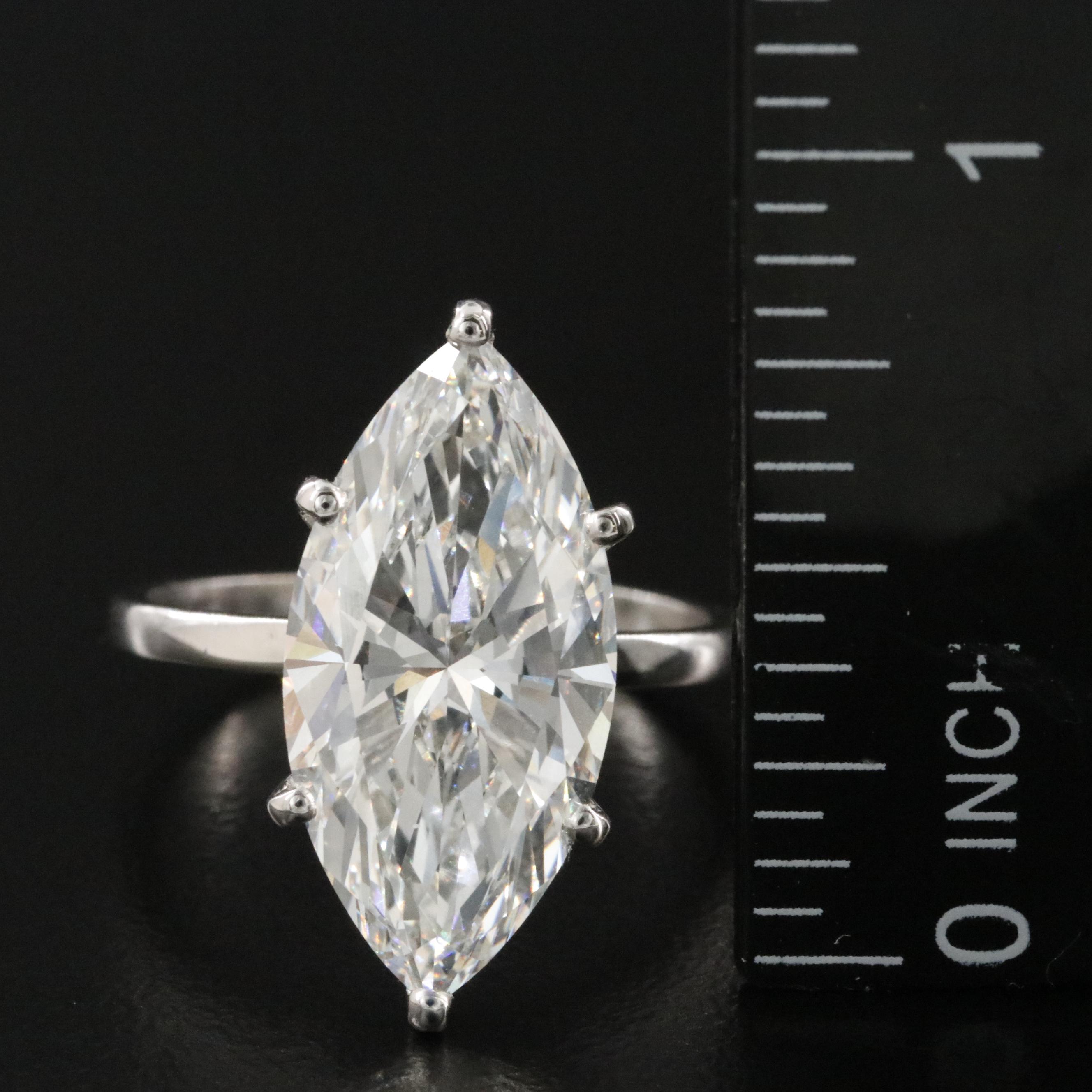 18K 7.01 CT Lab Grown Diamond Solitaire Ring with IGI Report