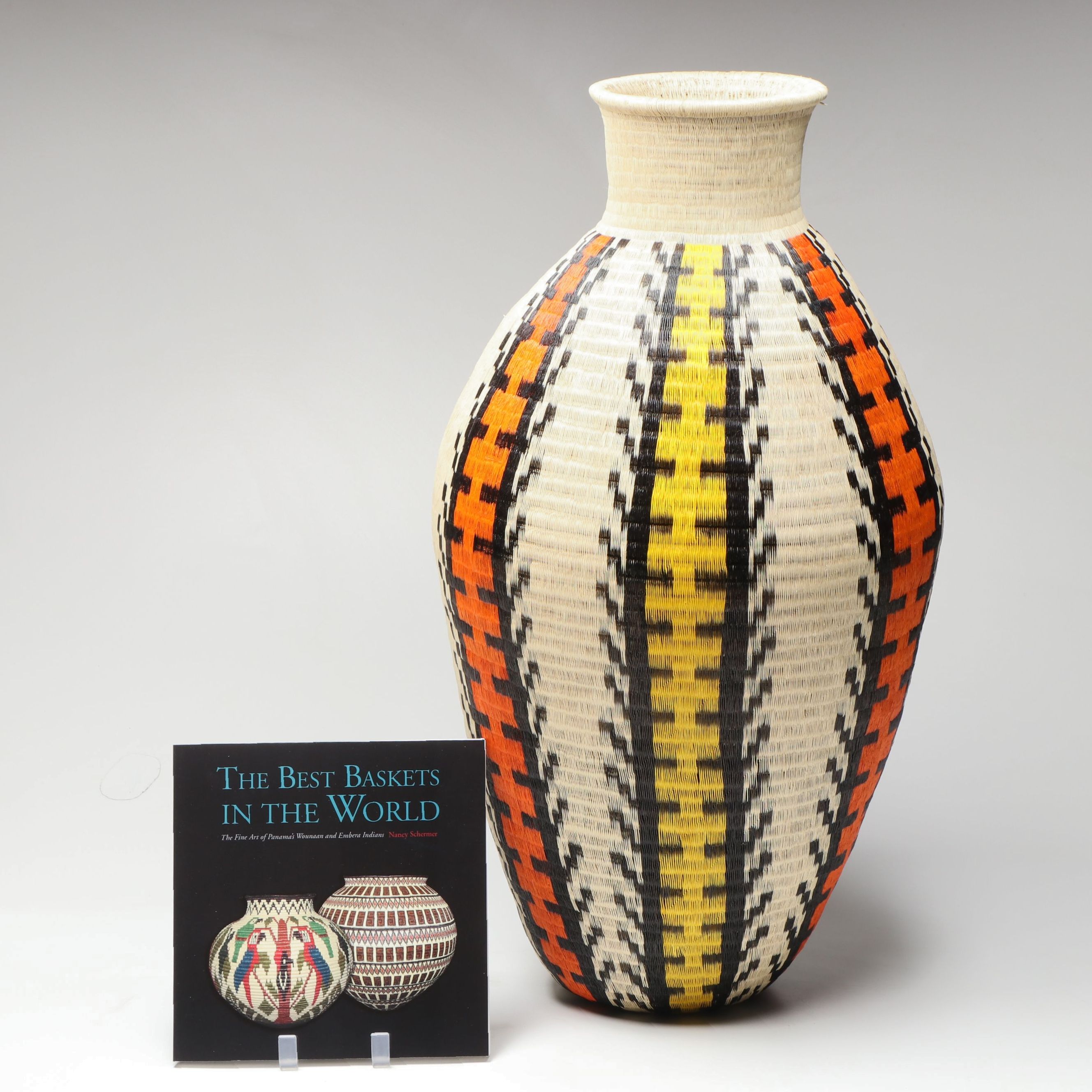 Colombian Wounaan Palm Fiber and Natural Dye Basket