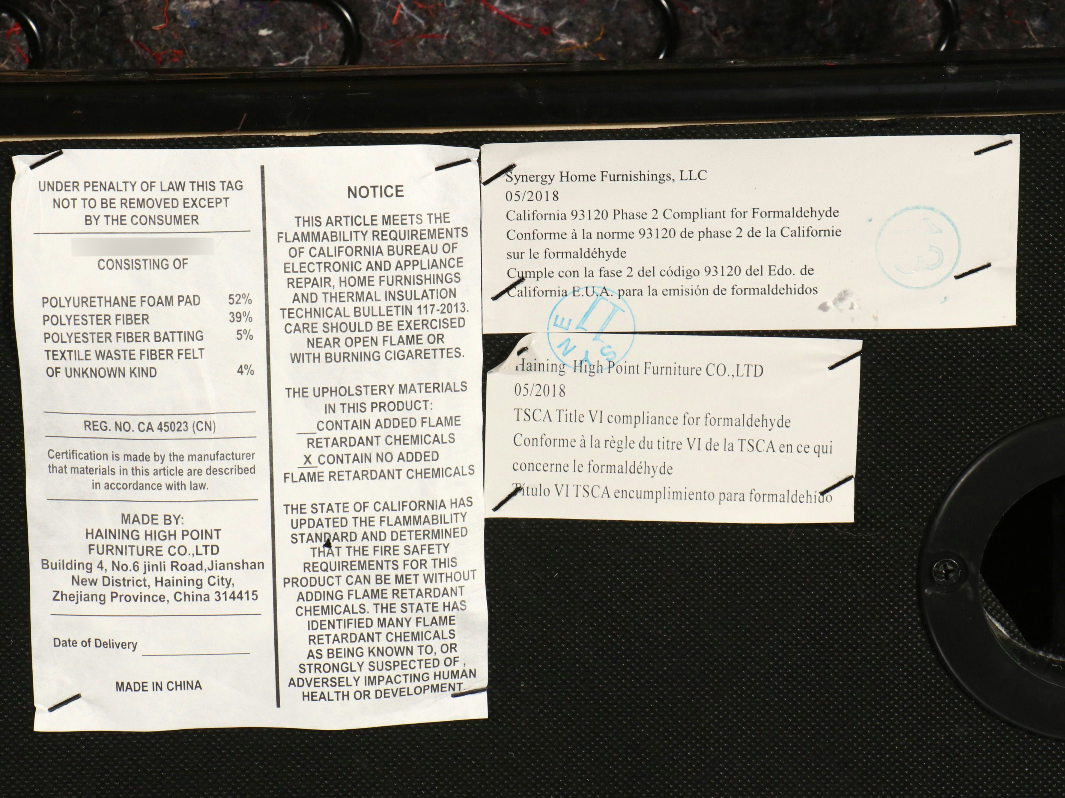 Synergy Home Furnishings Upholstered Manual Recliner, 2018