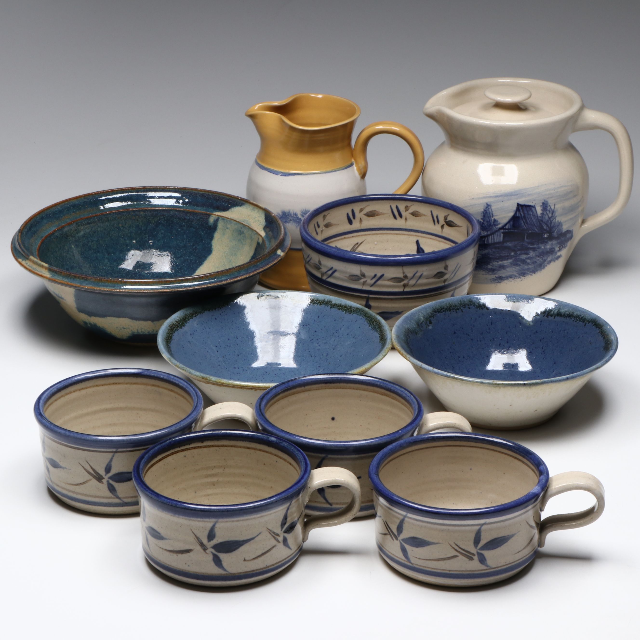 Frye Pottery, P.R. Storie Pottery Co. and Other Art Pottery Cups, Bowls and More