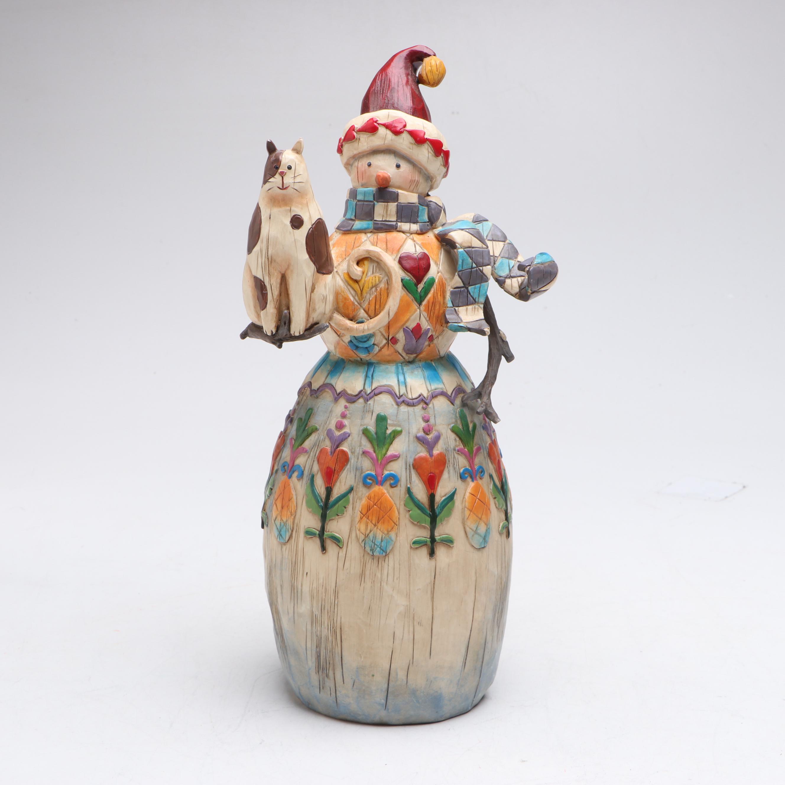 Jim Shore "Winter's Friend" Heartwood Creek Snowman, 2003`1