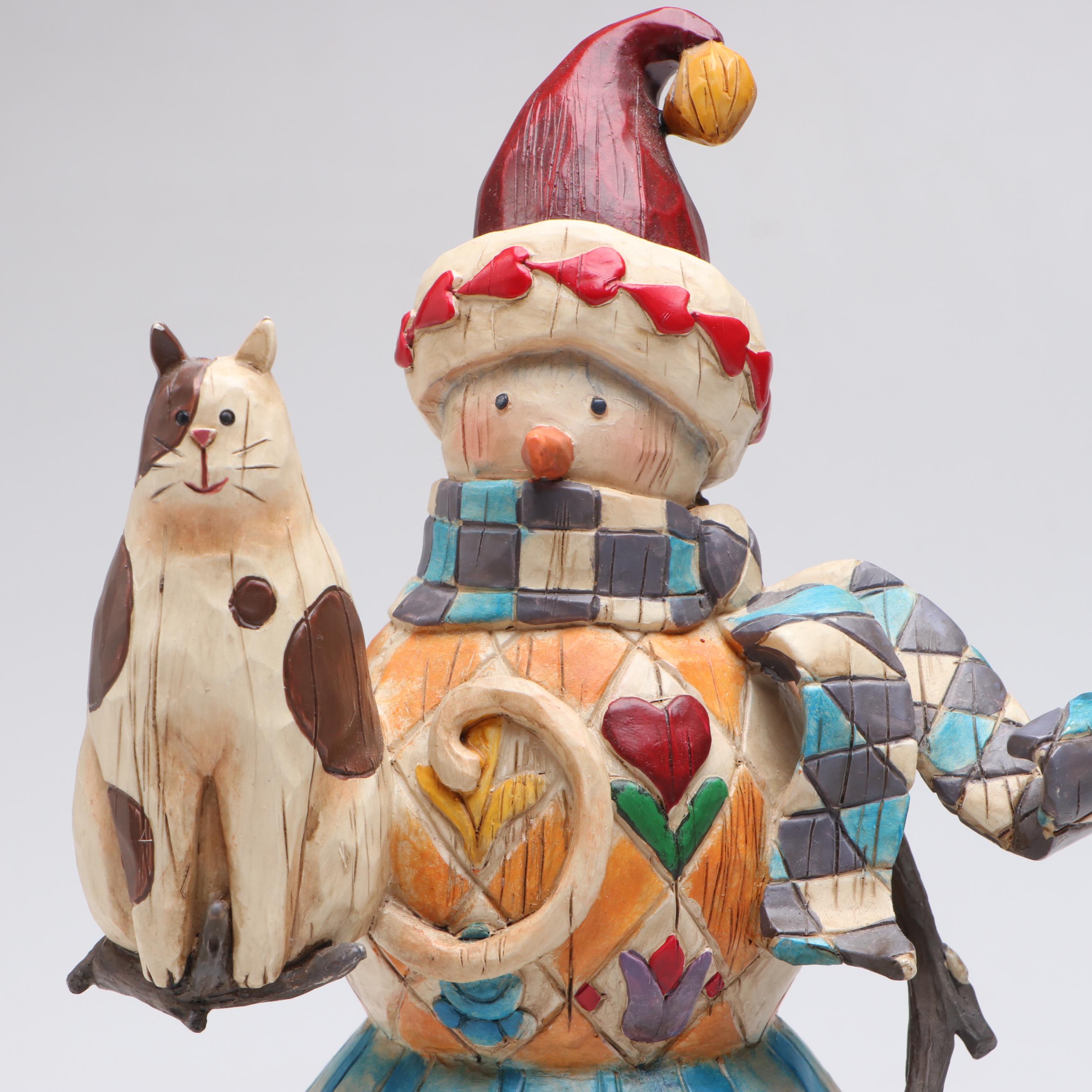 Jim Shore "Winter's Friend" Heartwood Creek Snowman, 2003`1