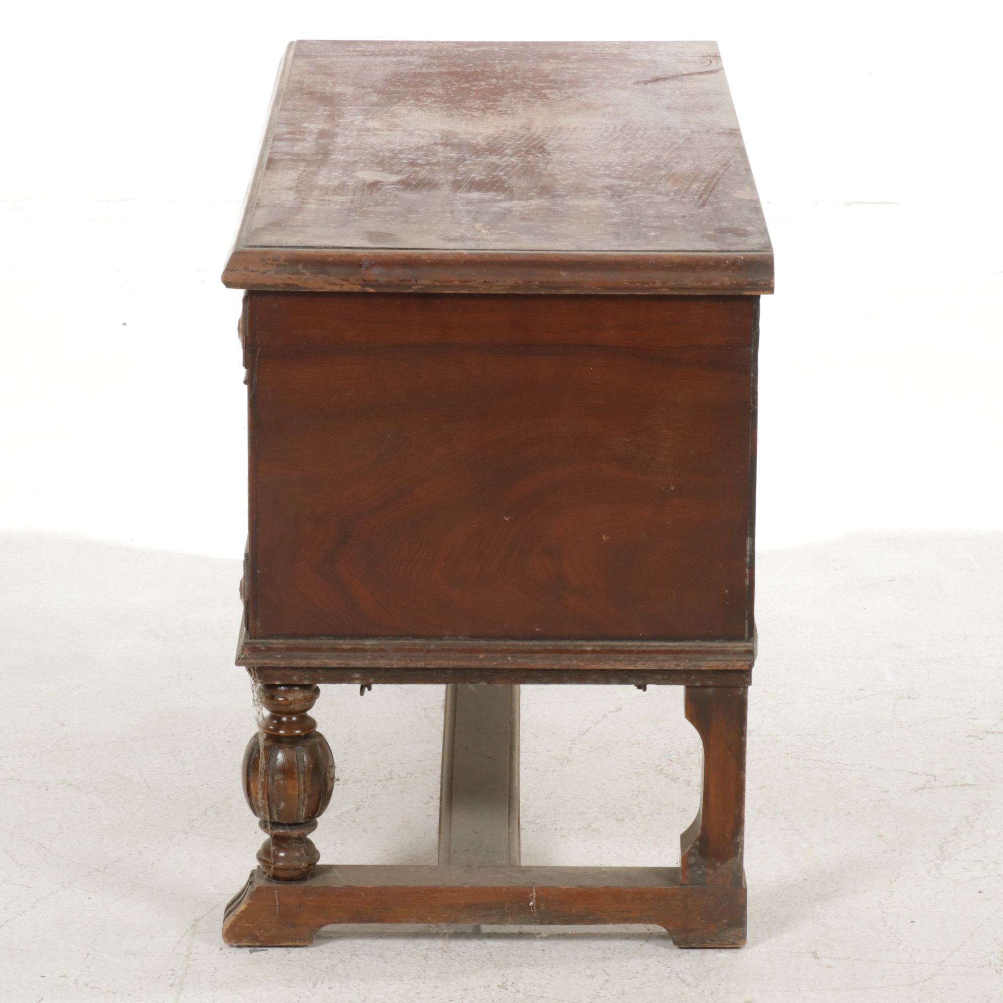 Ed Roos "Forest Park" Jacobean Style Mahogany Blanket Chest, Mid-20th Century