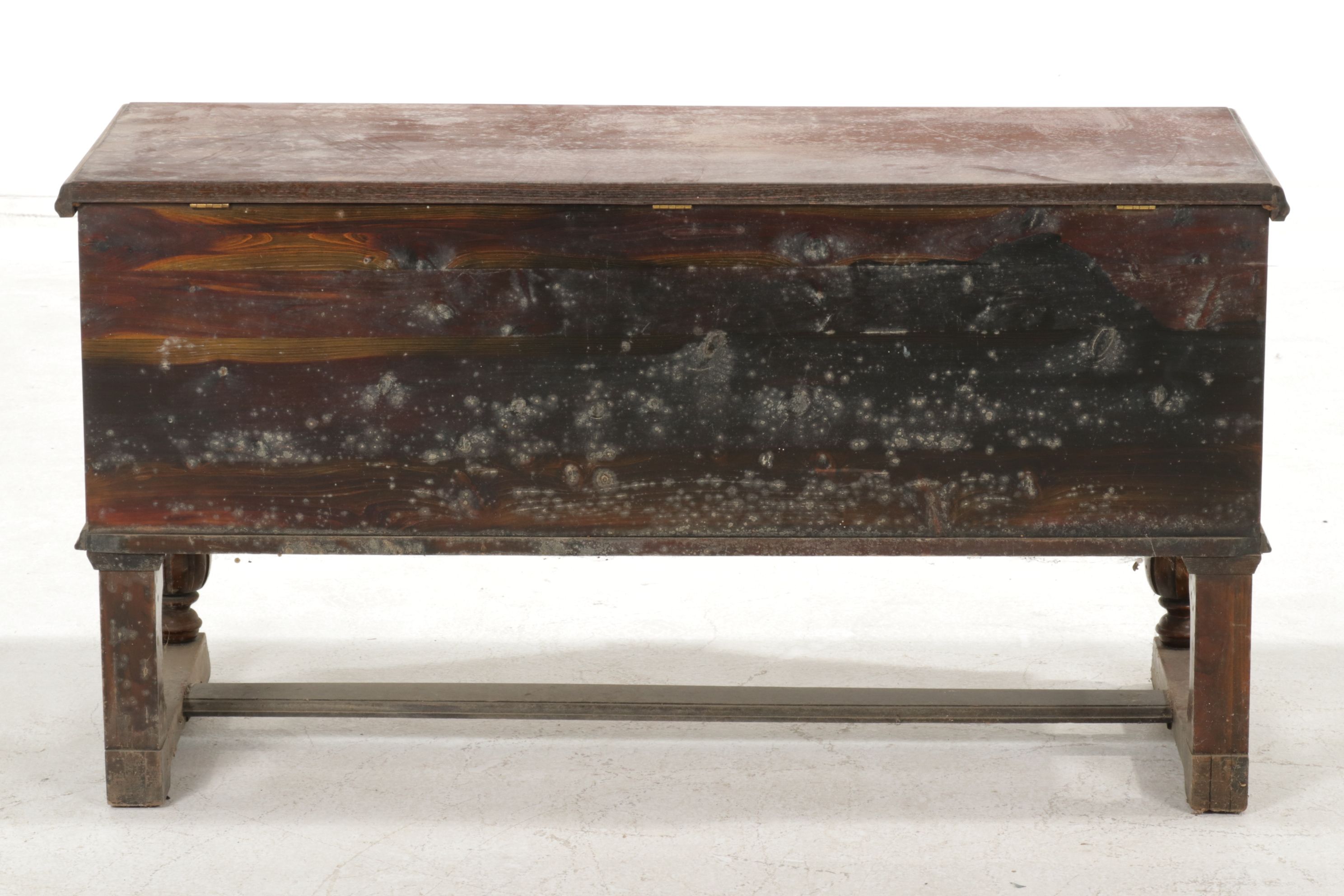 Ed Roos "Forest Park" Jacobean Style Mahogany Blanket Chest, Mid-20th Century