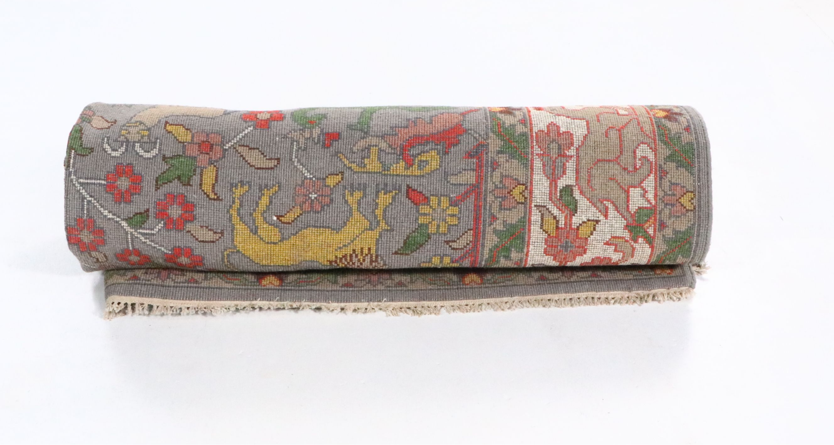 9'2 x 12' Hand-Knotted Indian Ziegler Style Garden of Life Room-Sized Rug