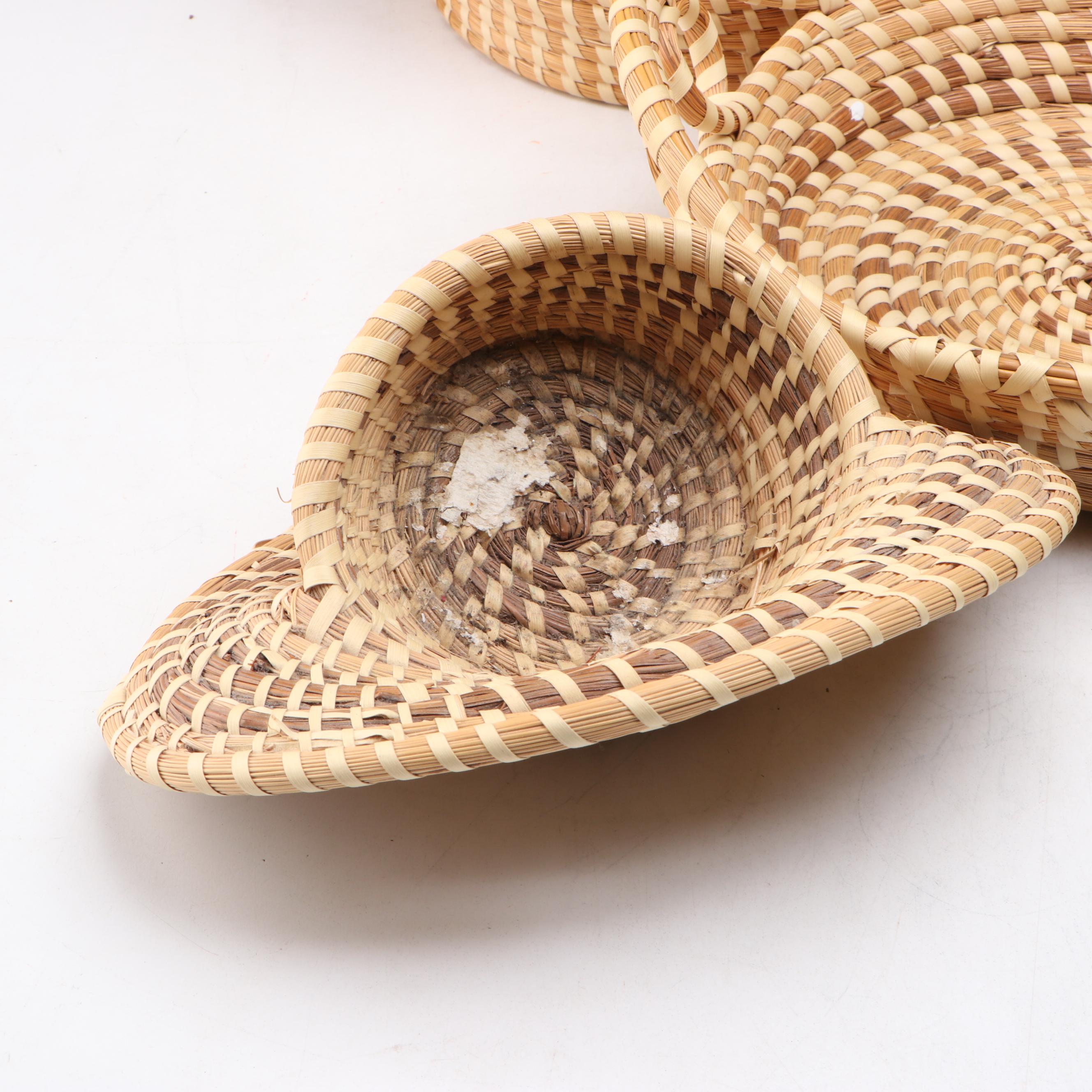 Gullah Folk Art Hand-Woven Sweetgrass Baskets