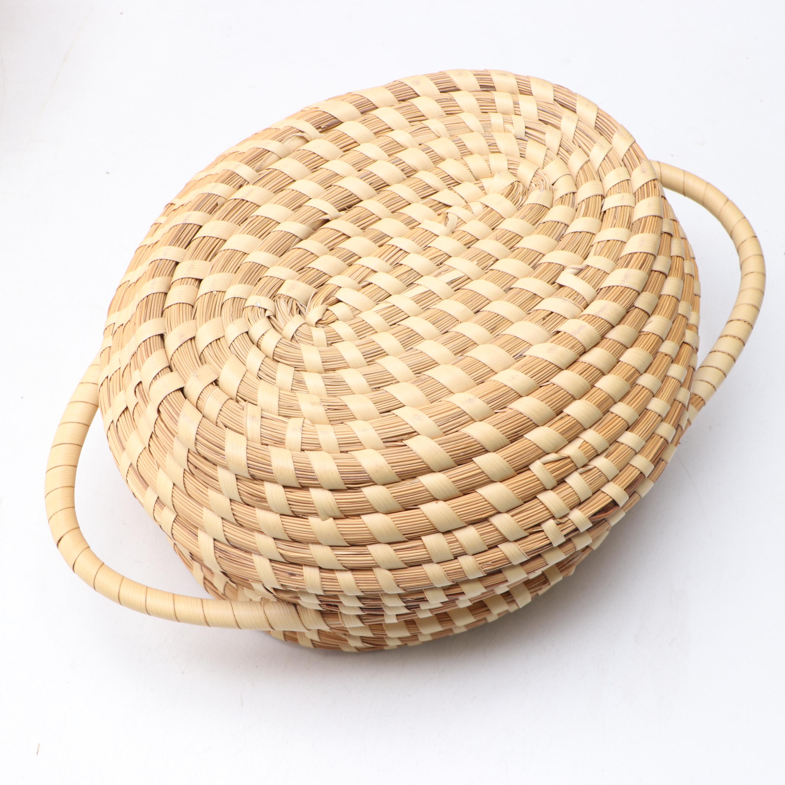 Gullah Folk Art Hand-Woven Sweetgrass Baskets