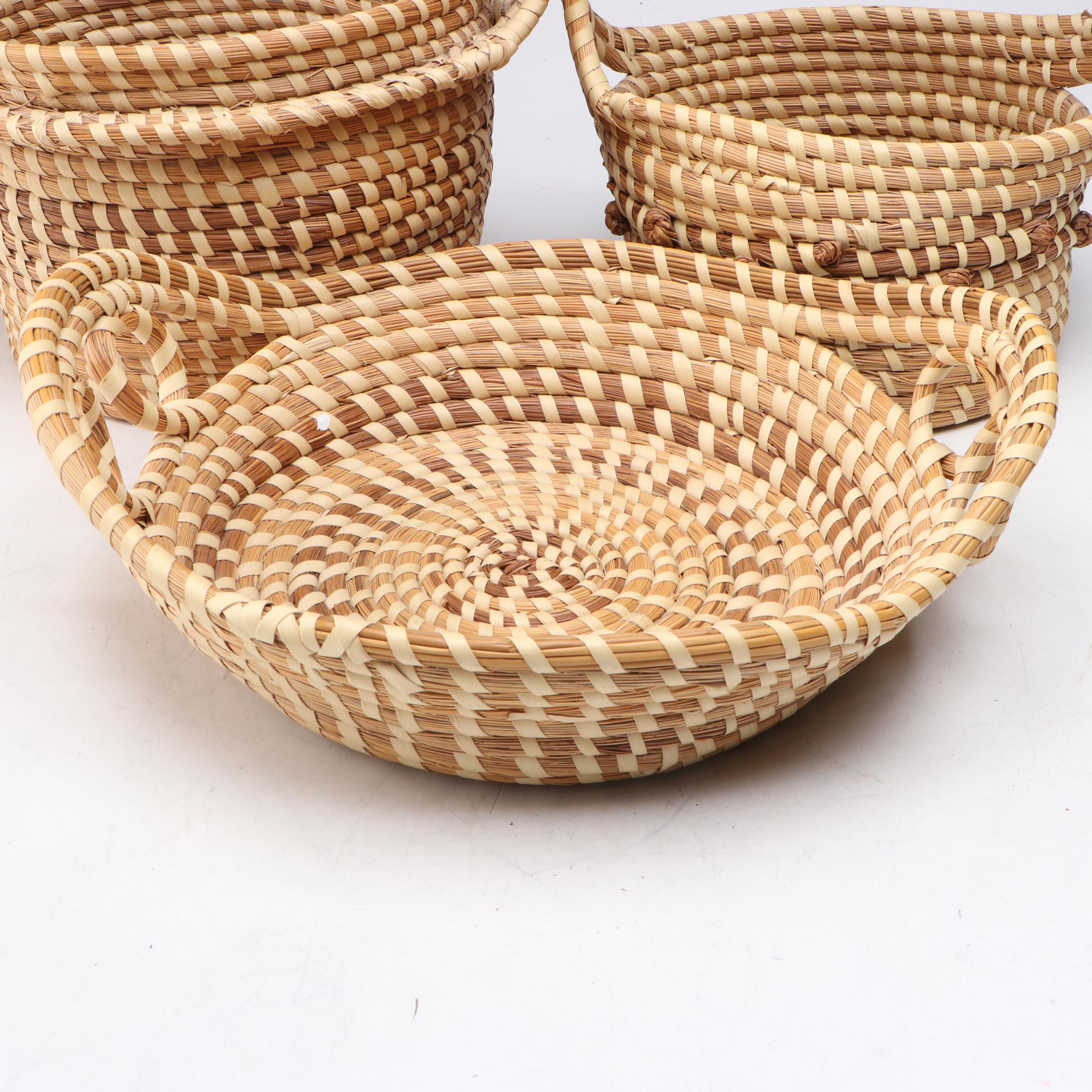 Gullah Folk Art Hand-Woven Sweetgrass Baskets