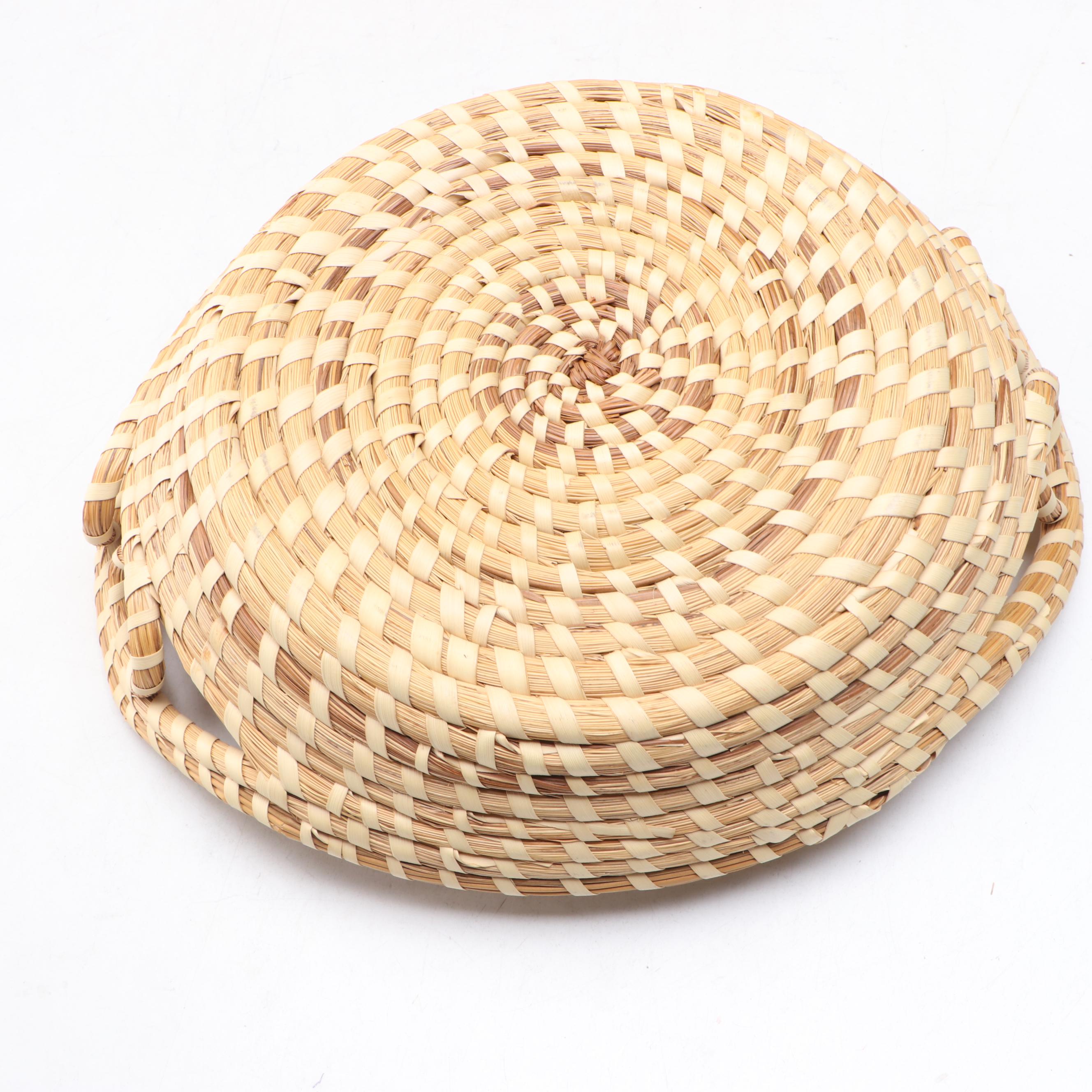 Gullah Folk Art Hand-Woven Sweetgrass Baskets