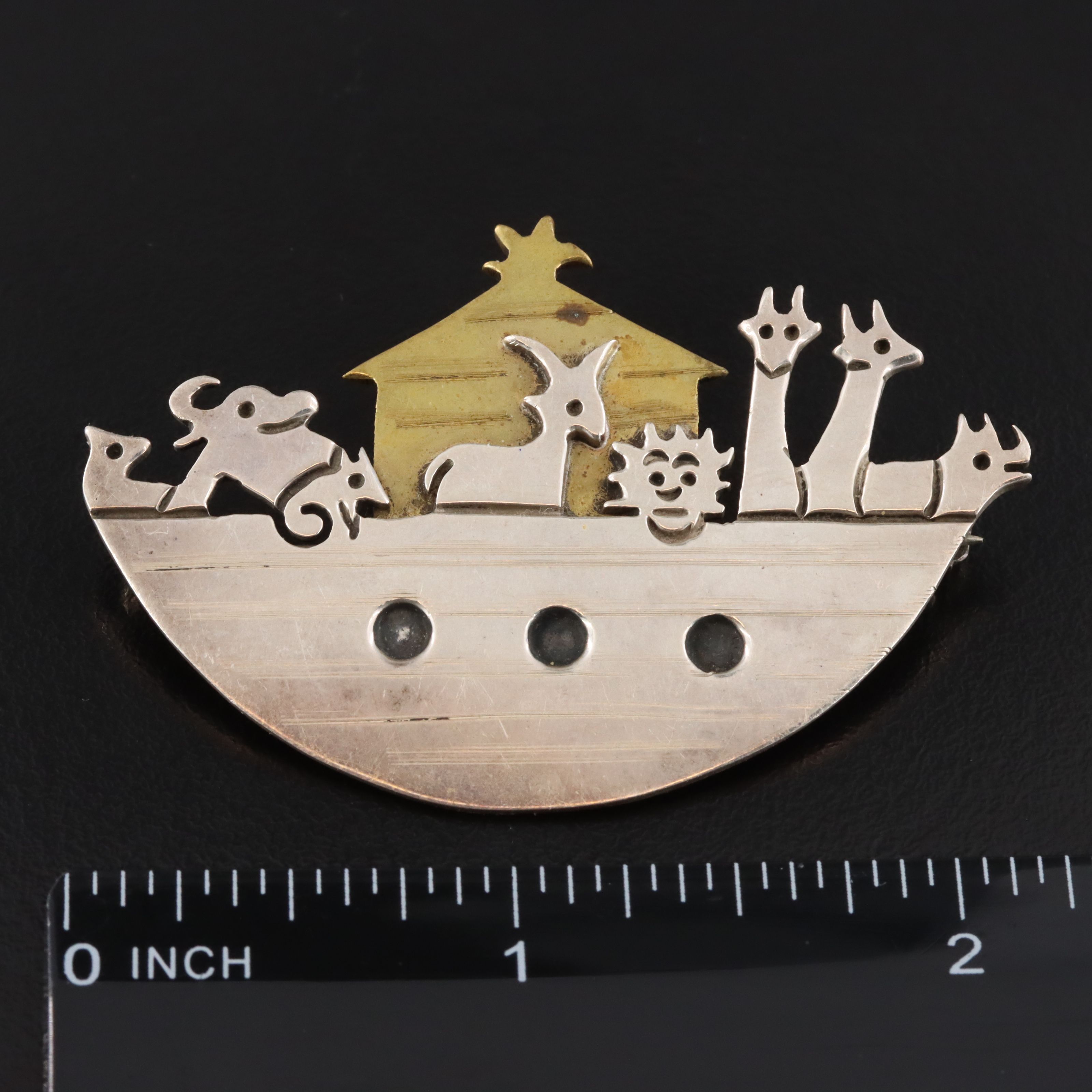Taxco Sterling Noah's Ark Converter Brooch