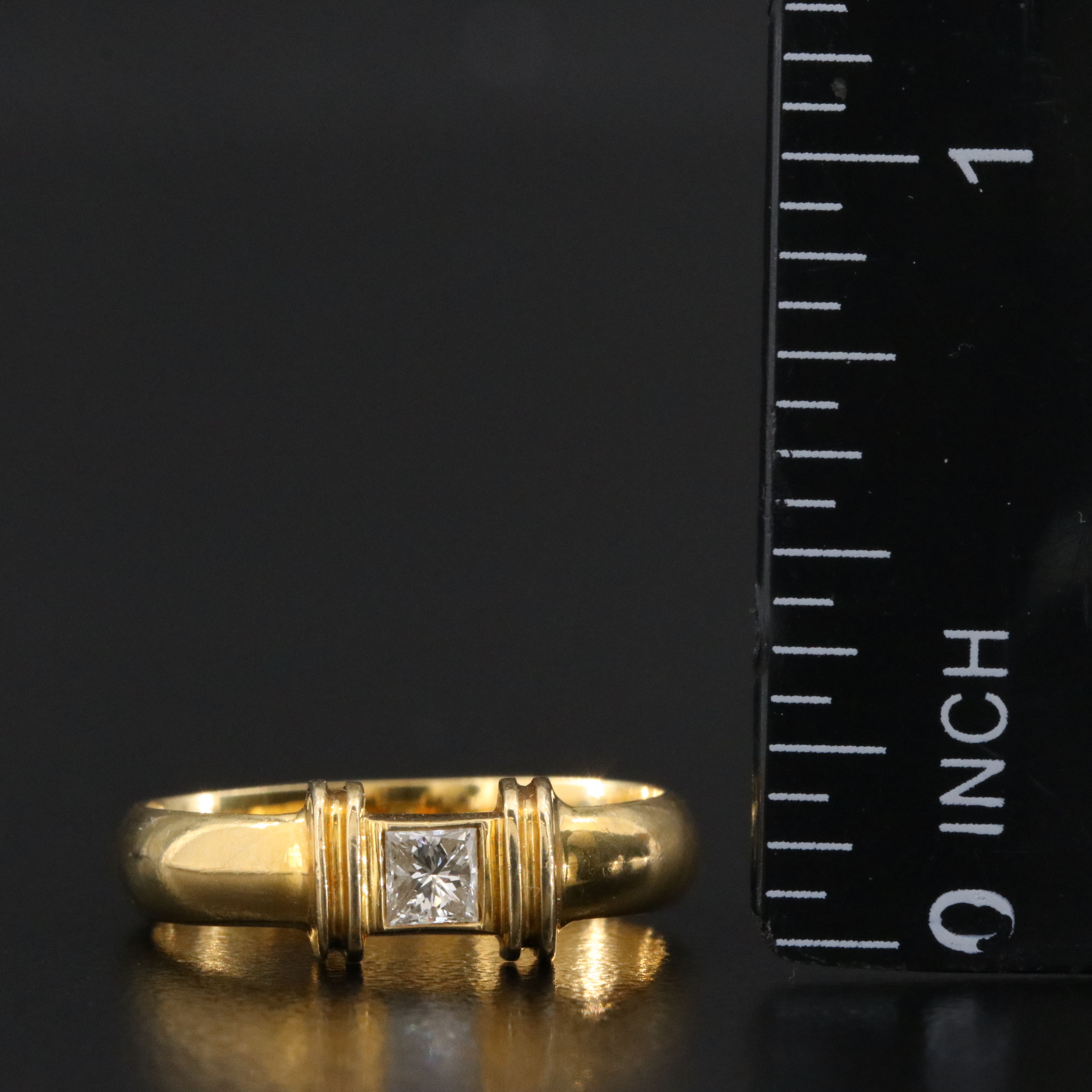 Tiffany & Co. 18K Princess Cut Diamond Ring