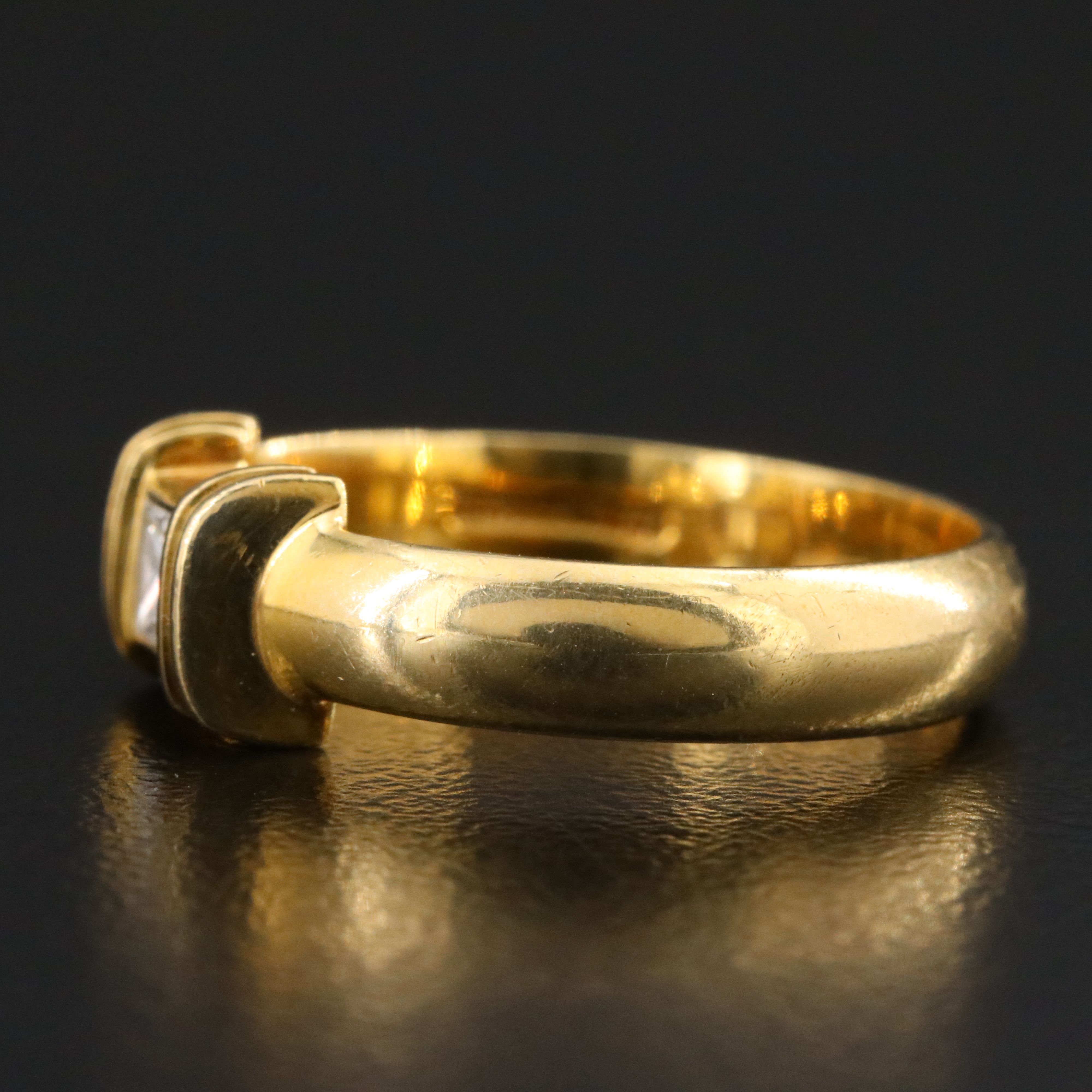 Tiffany & Co. 18K Princess Cut Diamond Ring