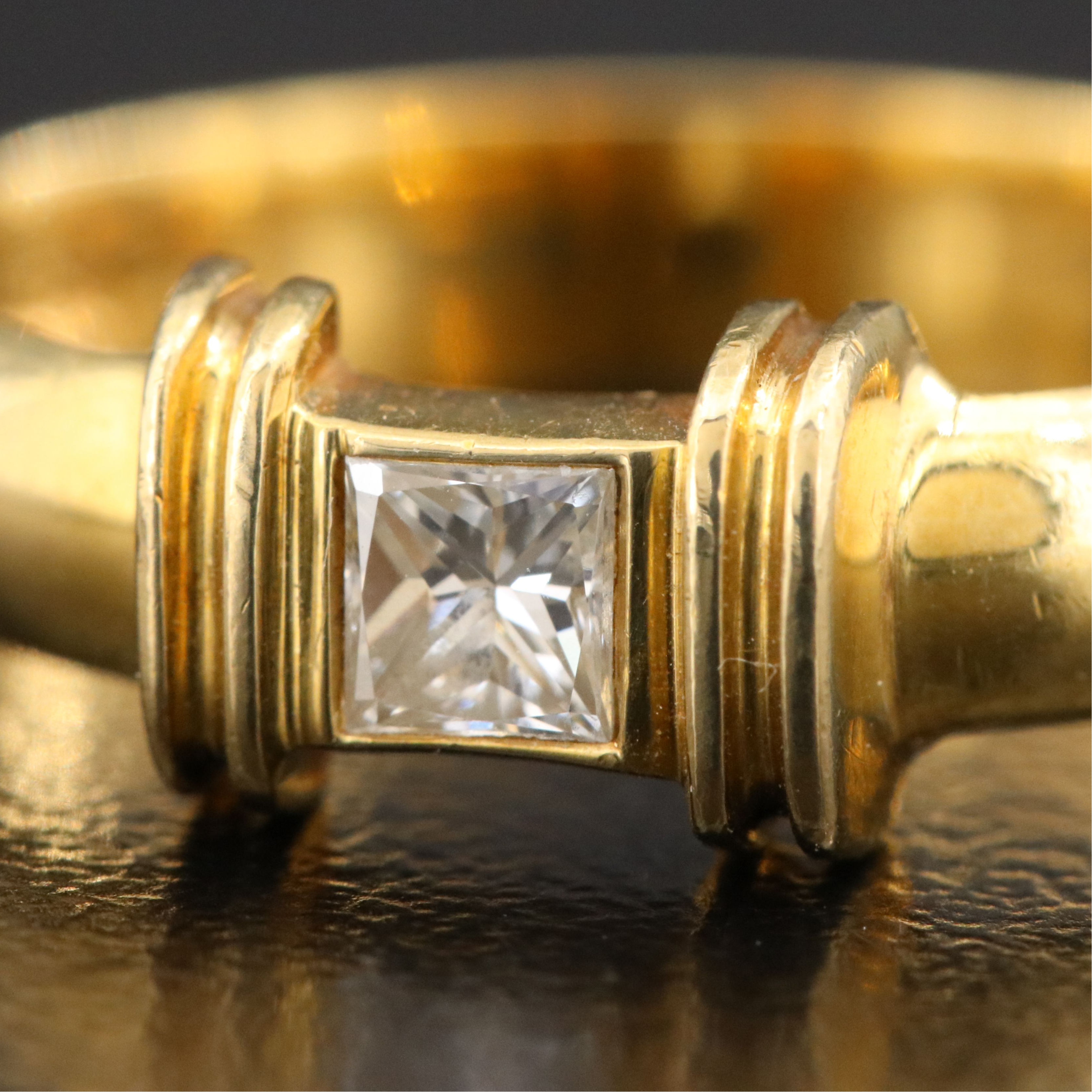 Tiffany & Co. 18K Princess Cut Diamond Ring