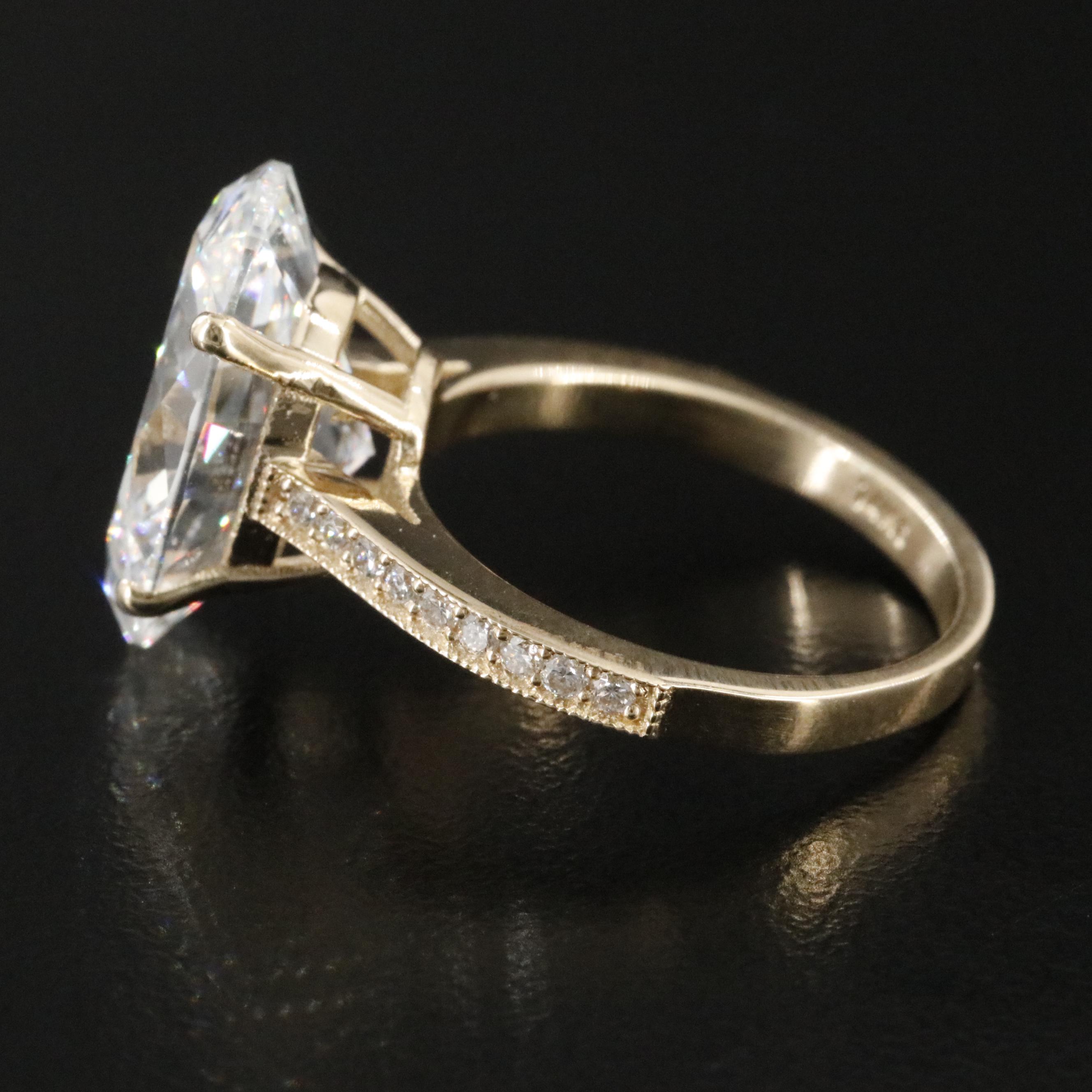 14K 8.04 CTW Lab Grown Diamond Ring with IGI Report