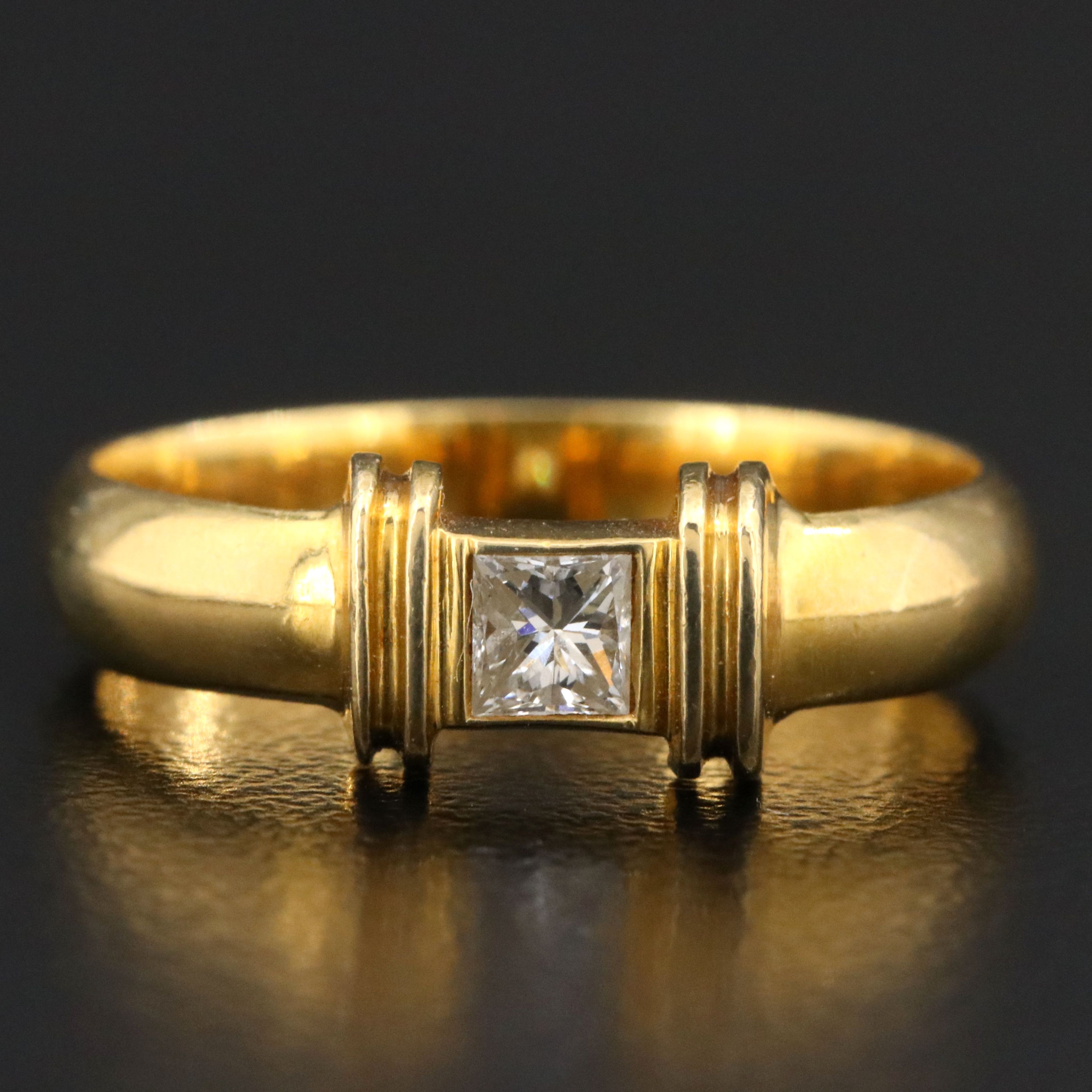 Tiffany & Co. 18K Princess Cut Diamond Ring